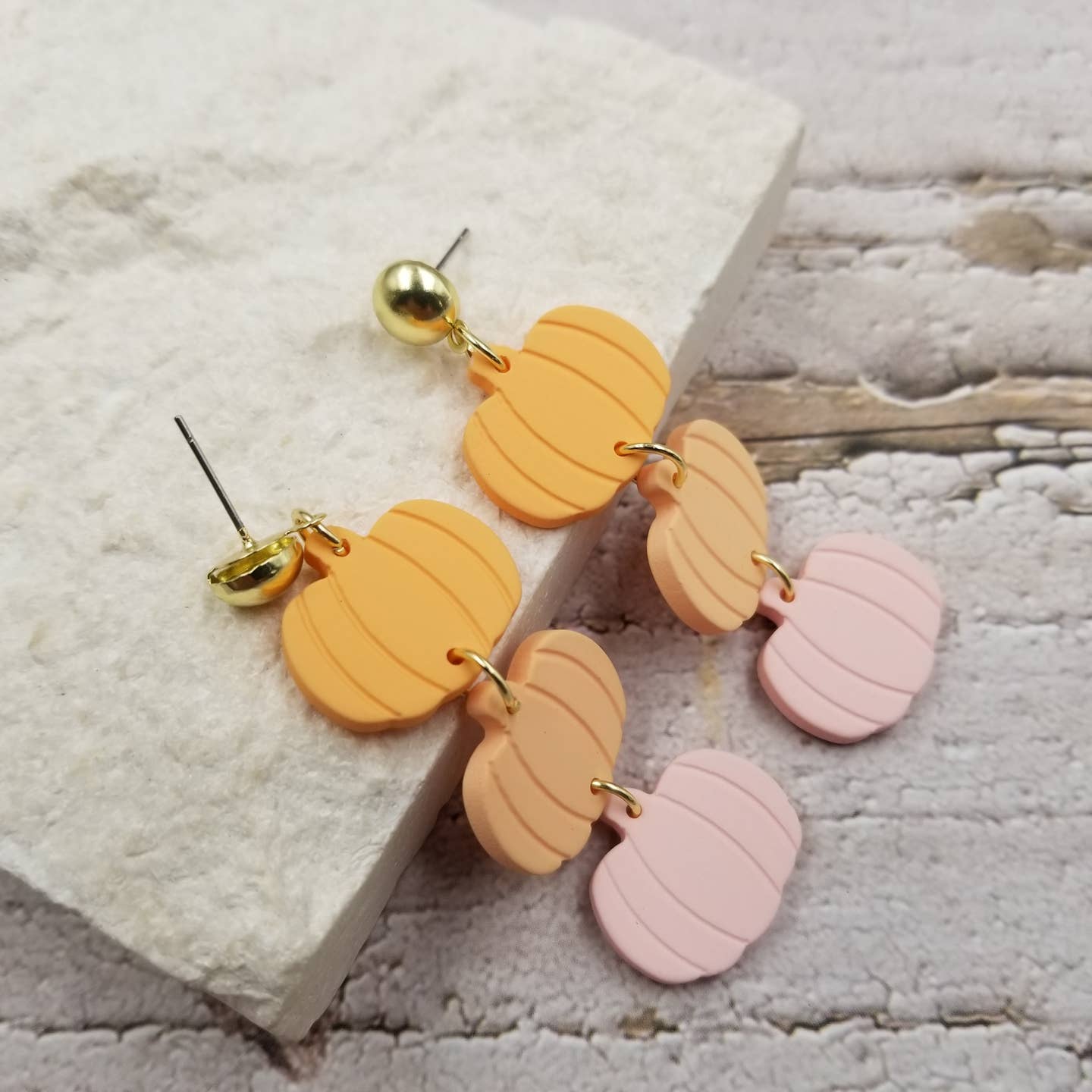 Fall Pumpkin Drop Earrings