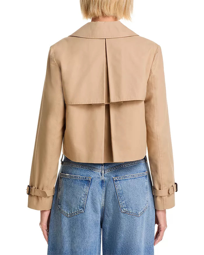 Cropped Twill Trench