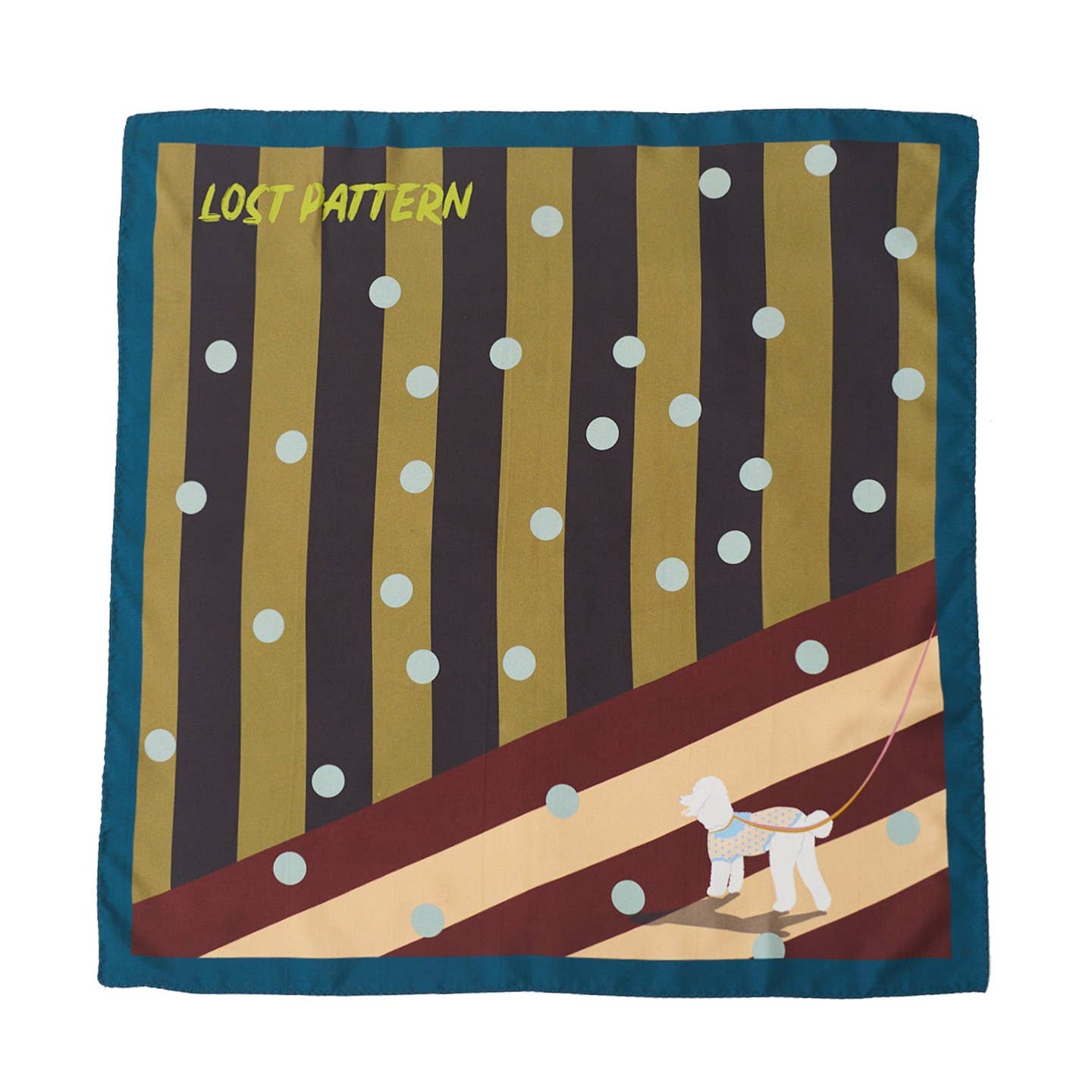 "Pandita the Dog" Silk Bandana - Coffee