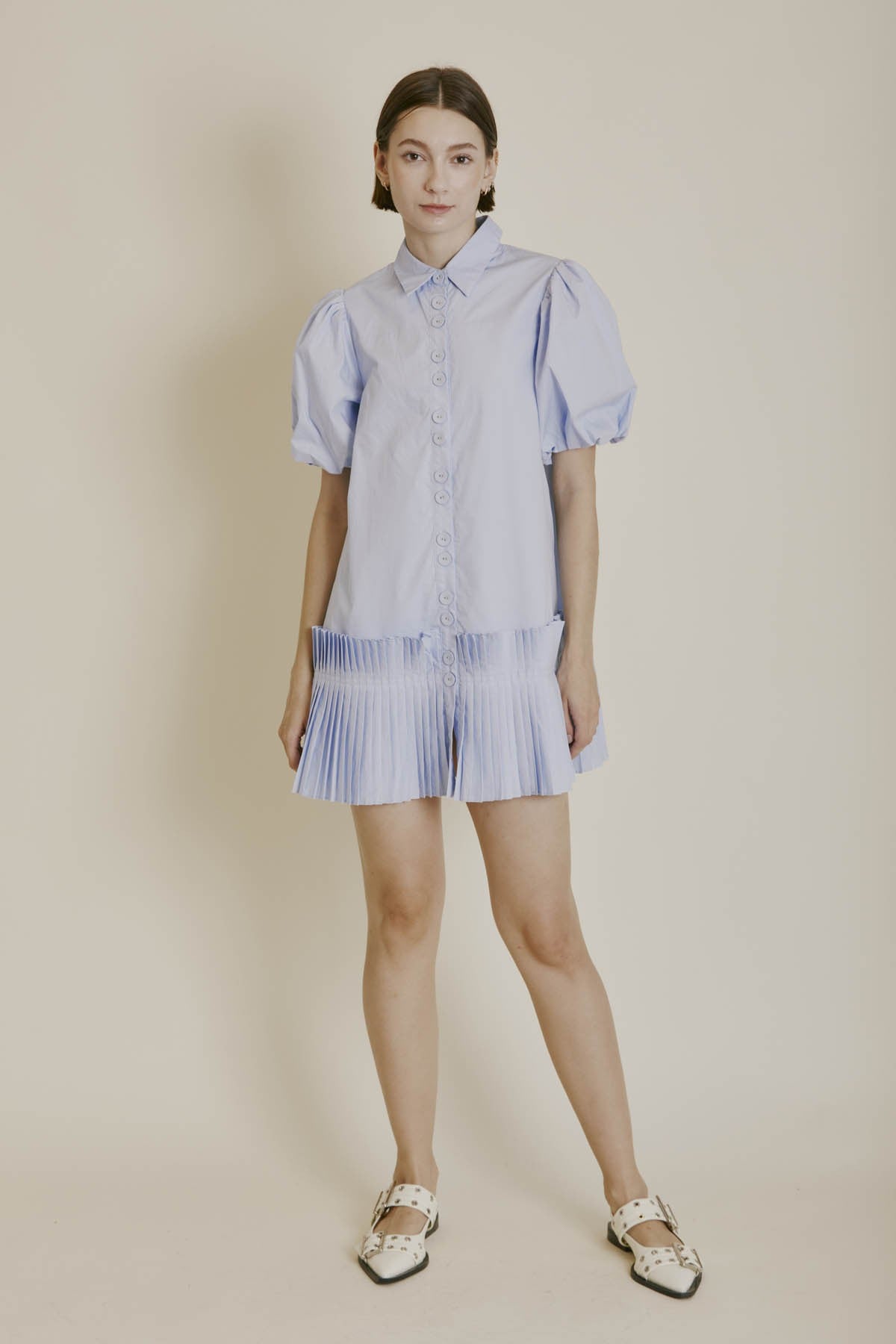 pleated hem shirt dress Kl Jeans