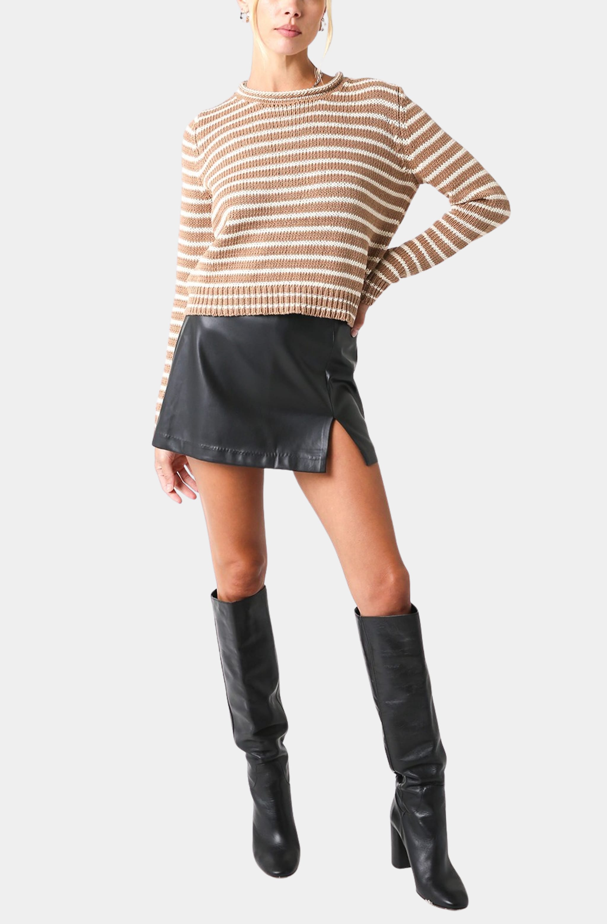 Mimi leather mini skirt black hotsell