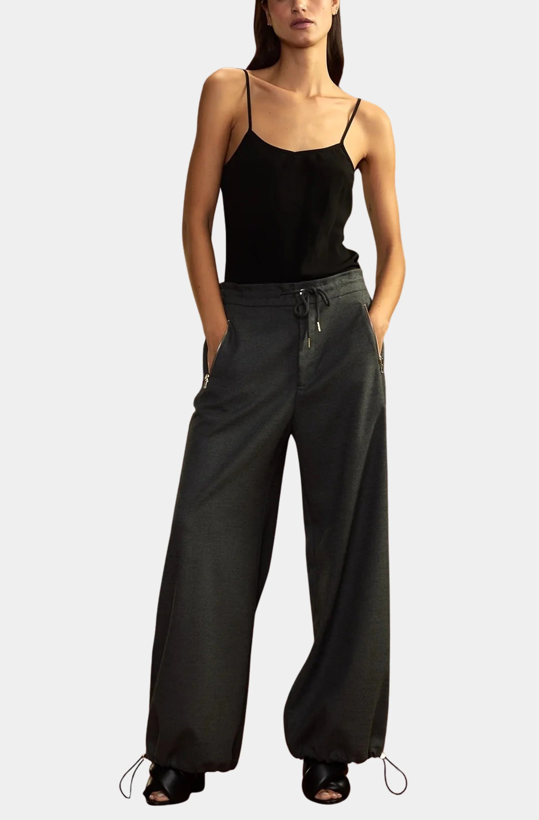 Flannel Wide Leg Pants