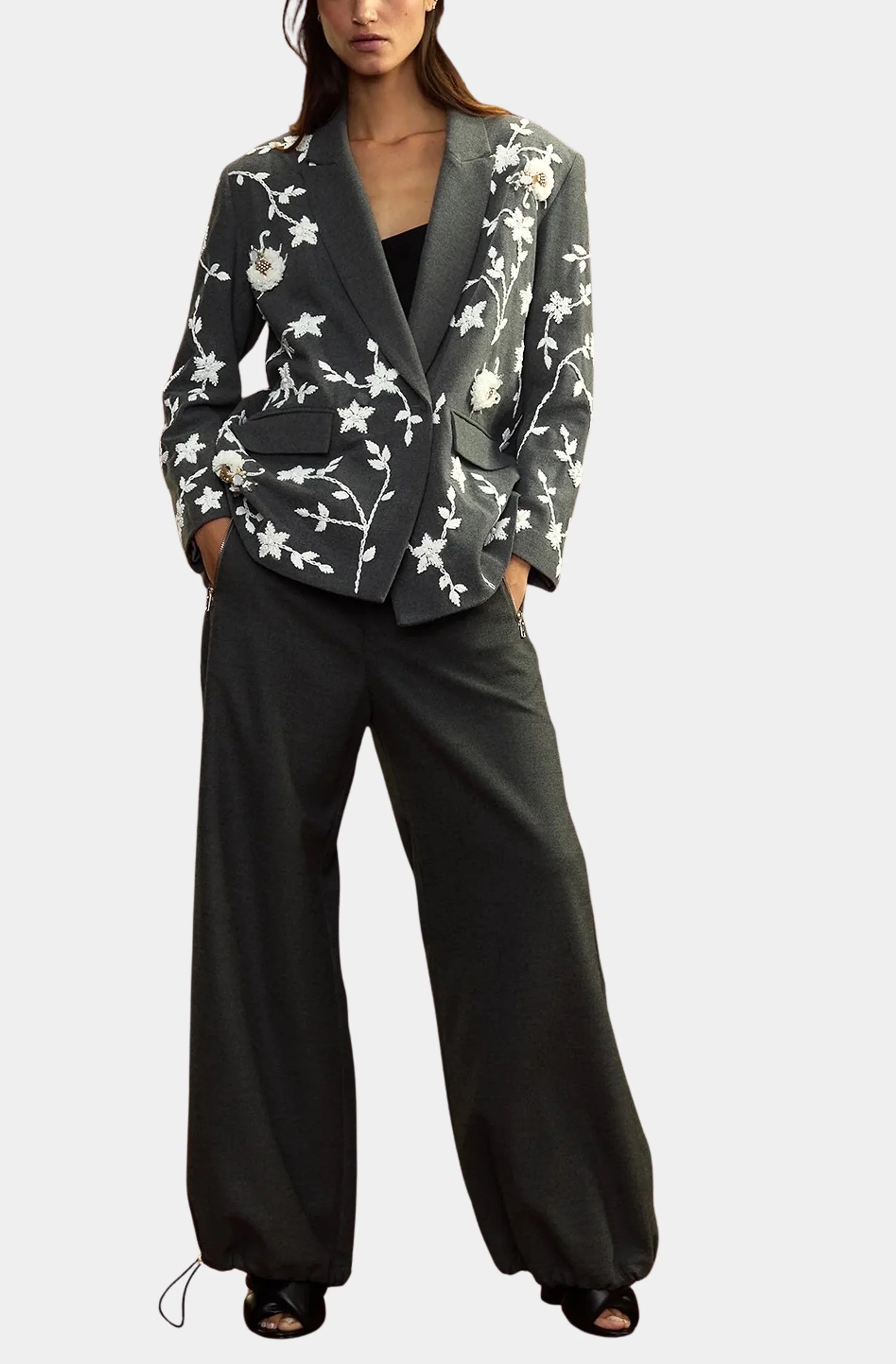 Flannel Wide Leg Pants