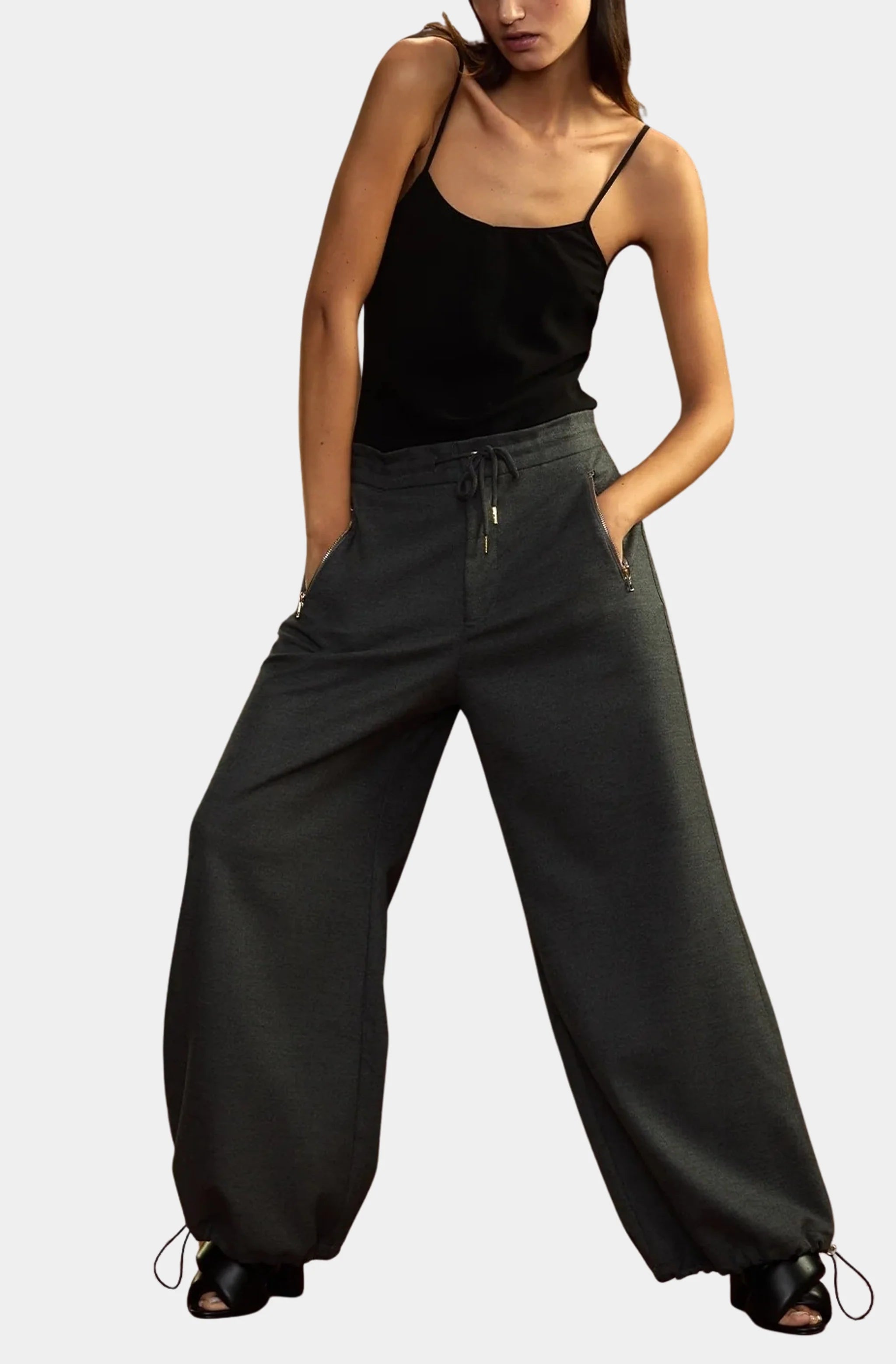 Flannel Wide Leg Pants