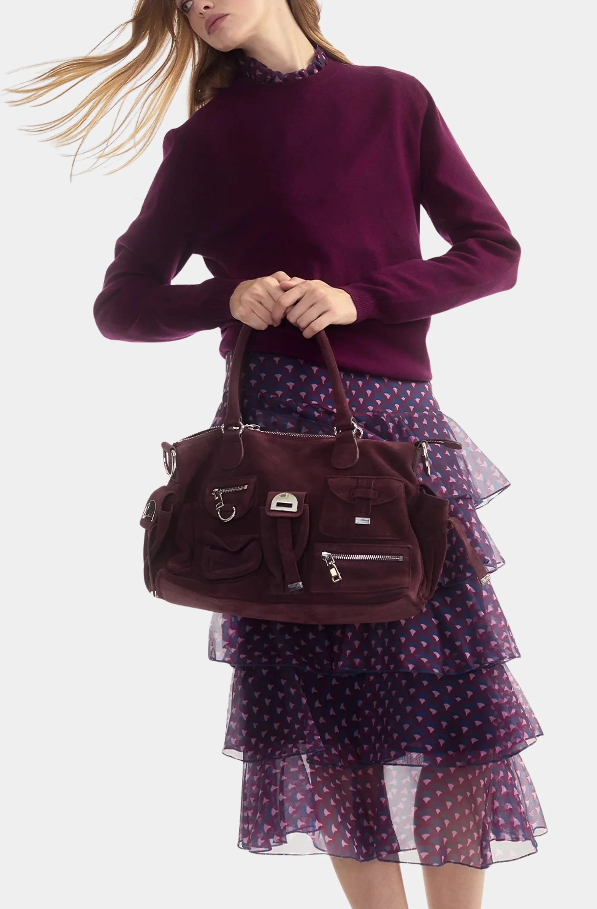 Silk Organza Ruffle Skirt
