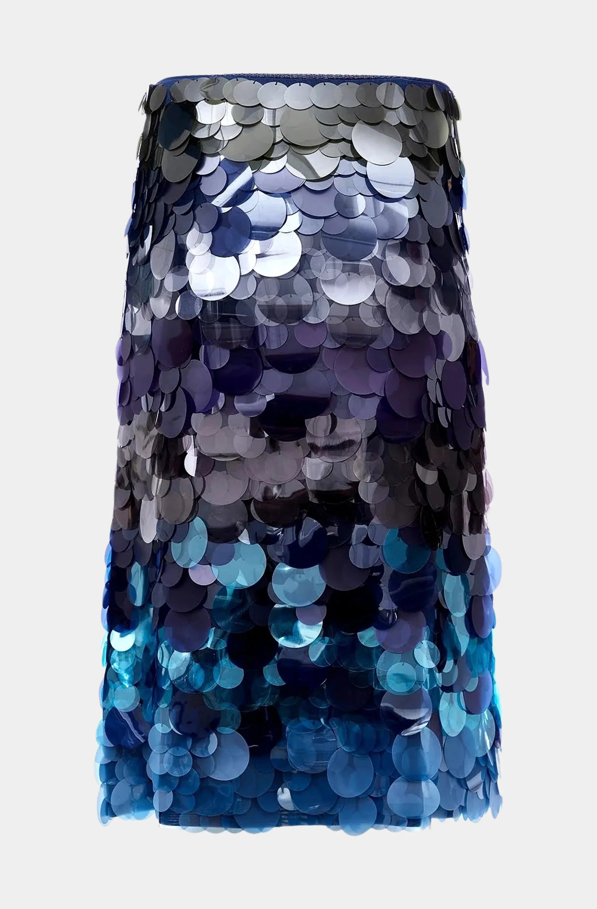 Gradient Paillette Midi Skirt