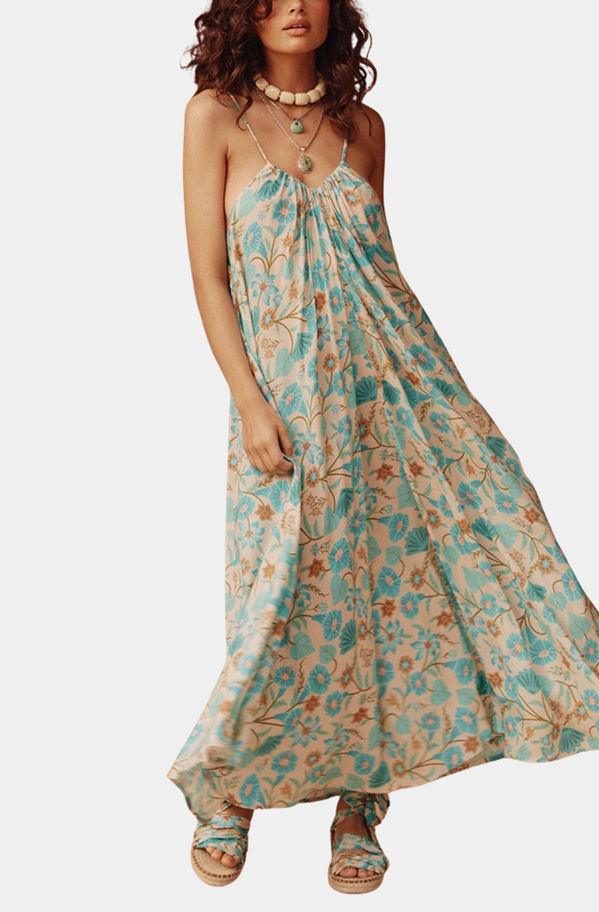 Goldie Strappy Maxi Dress  Hemline Winter Park