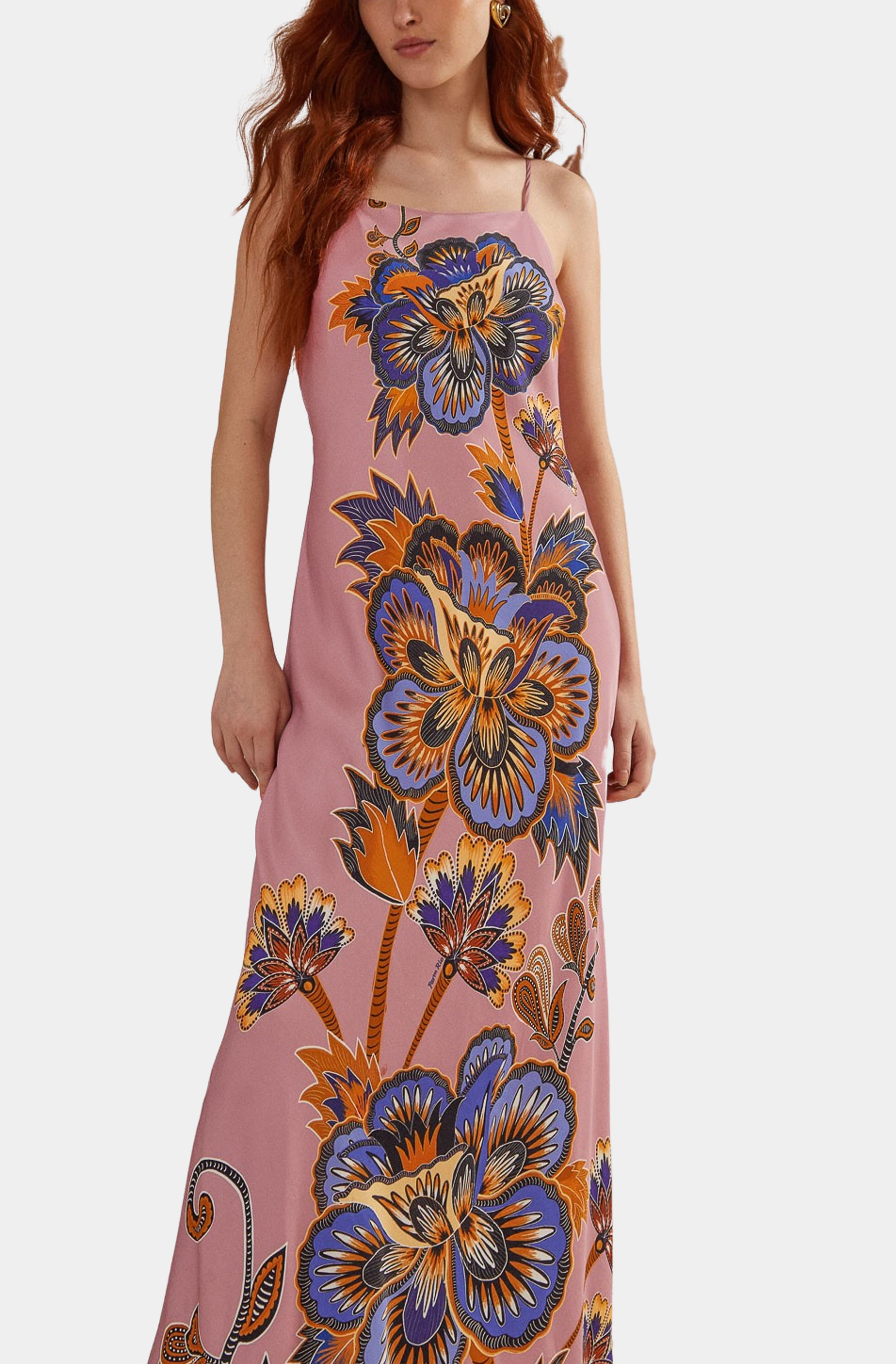 Maxi Floral Pink Slip Maxi Dress Hemline Winter Park Maxi Floral Pink Slip Maxi Dress Hemline Winter Park