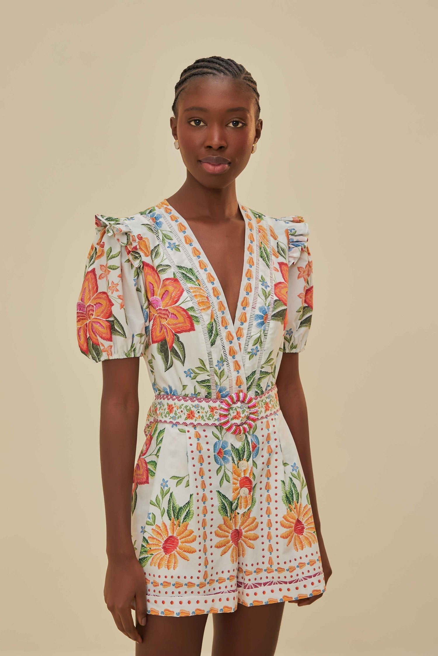 Bloom Garden Off-White Romper