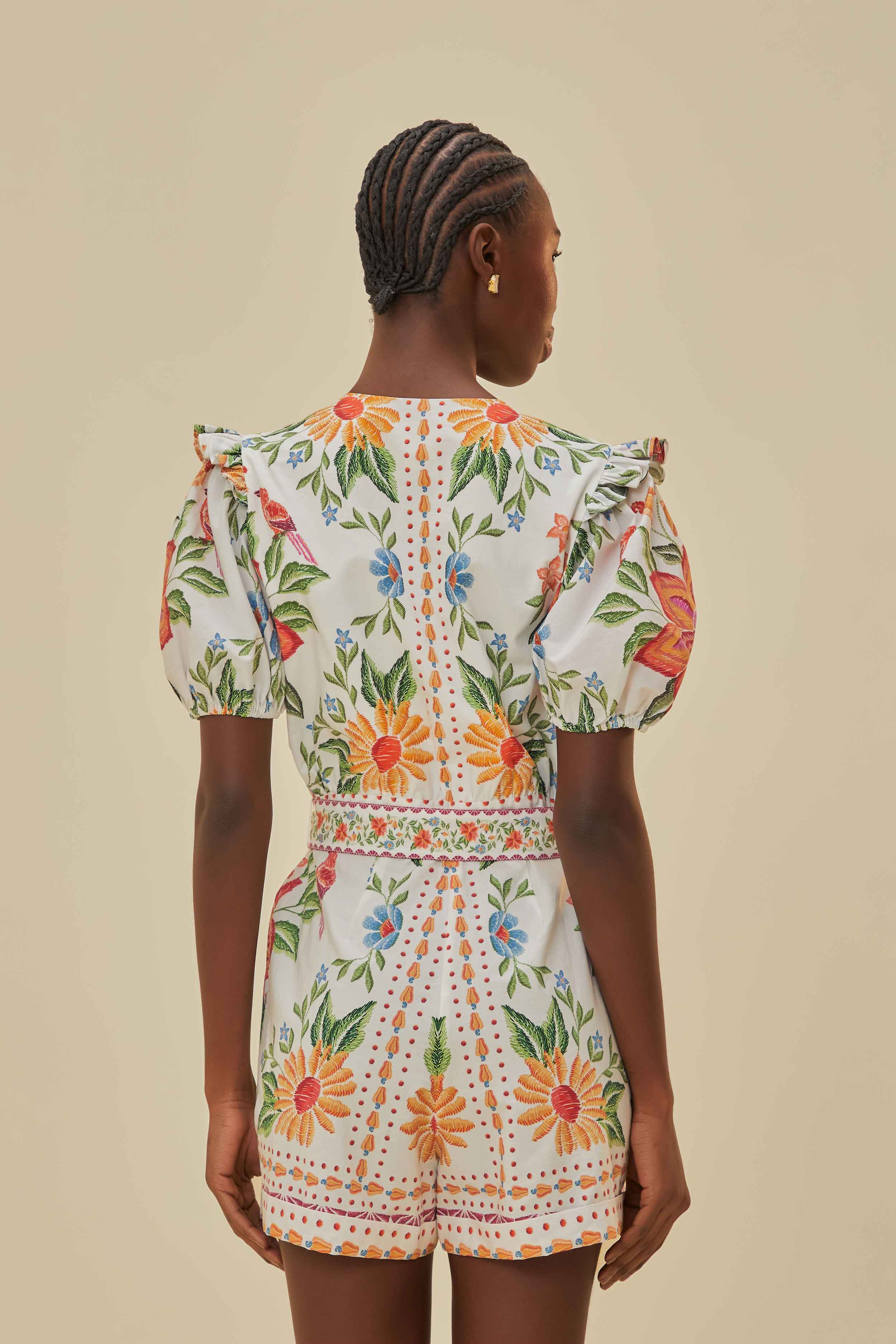 Bloom Garden Off-White Romper