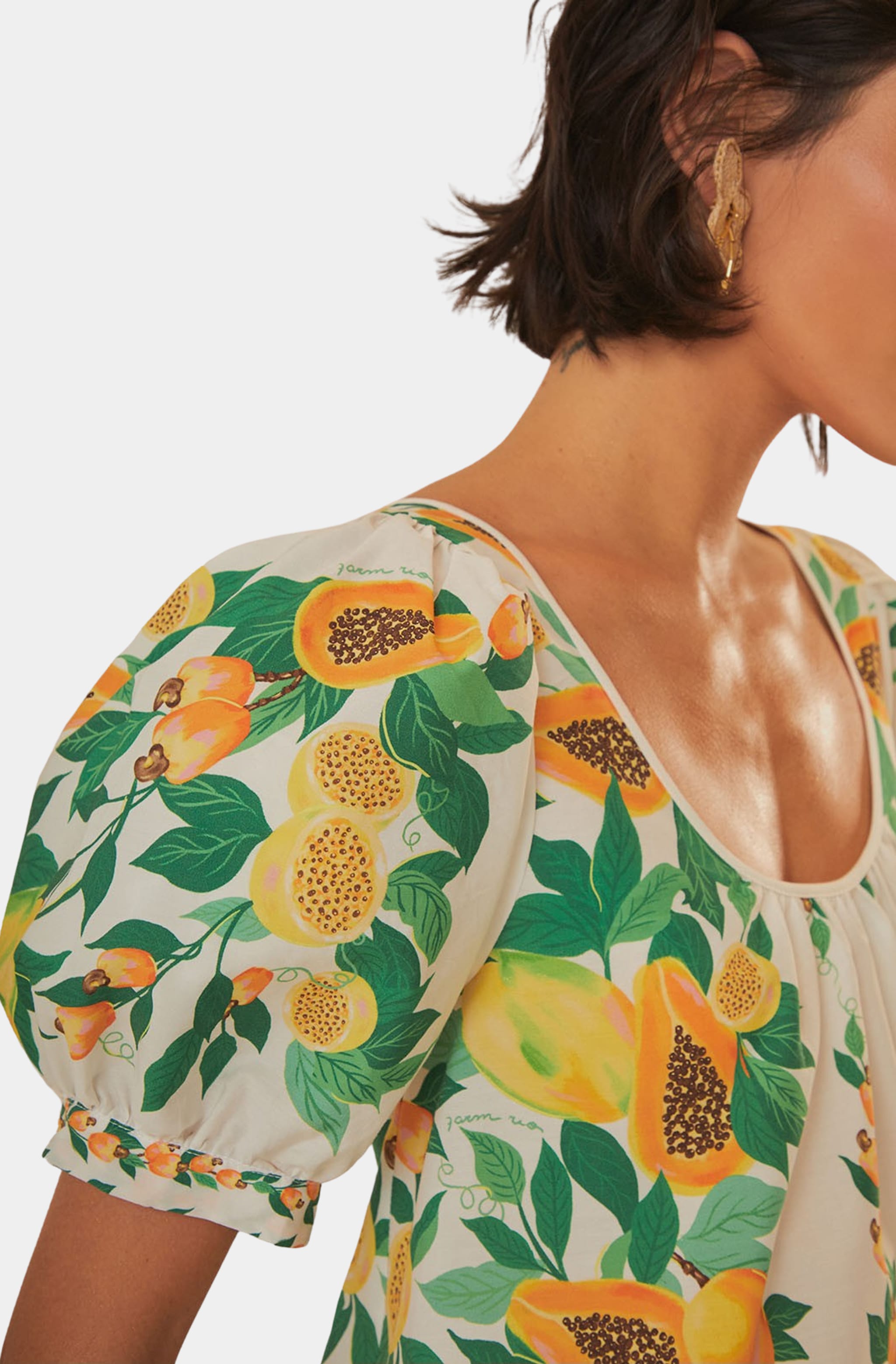 papaya salad scarf mini dress Papaya Salad Scarf Mini Dress FARM Rio