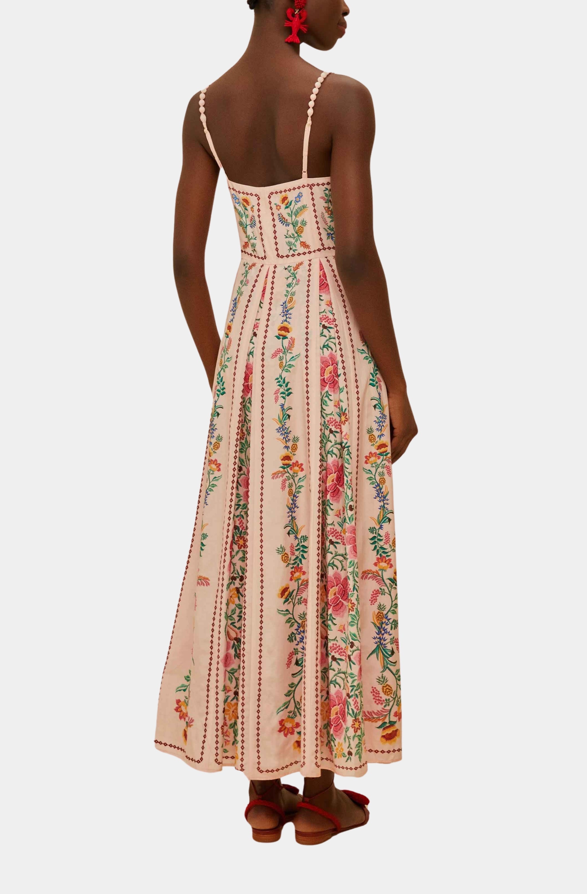 Delicate Forest Pink Maxi Dress