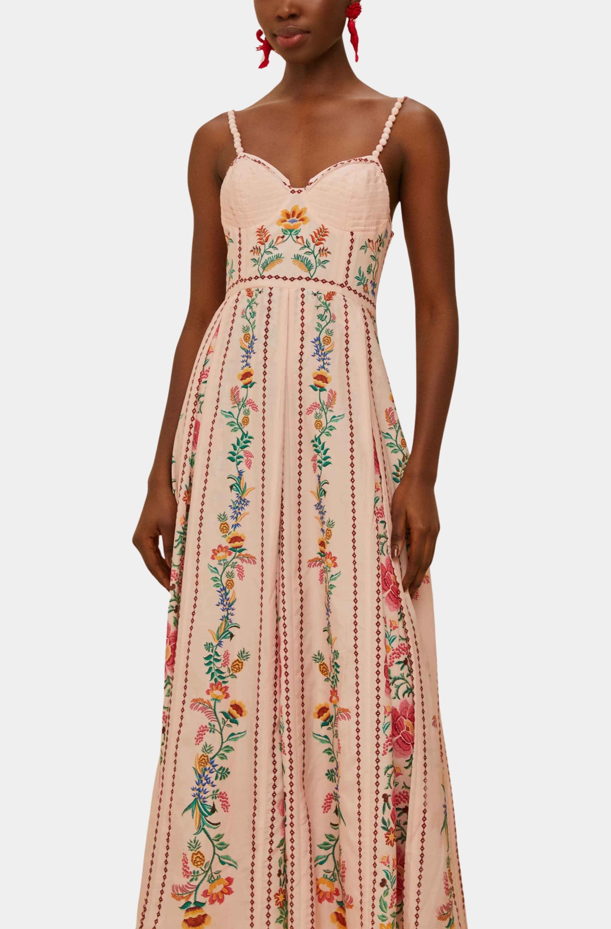 Delicate Forest Pink Maxi Dress