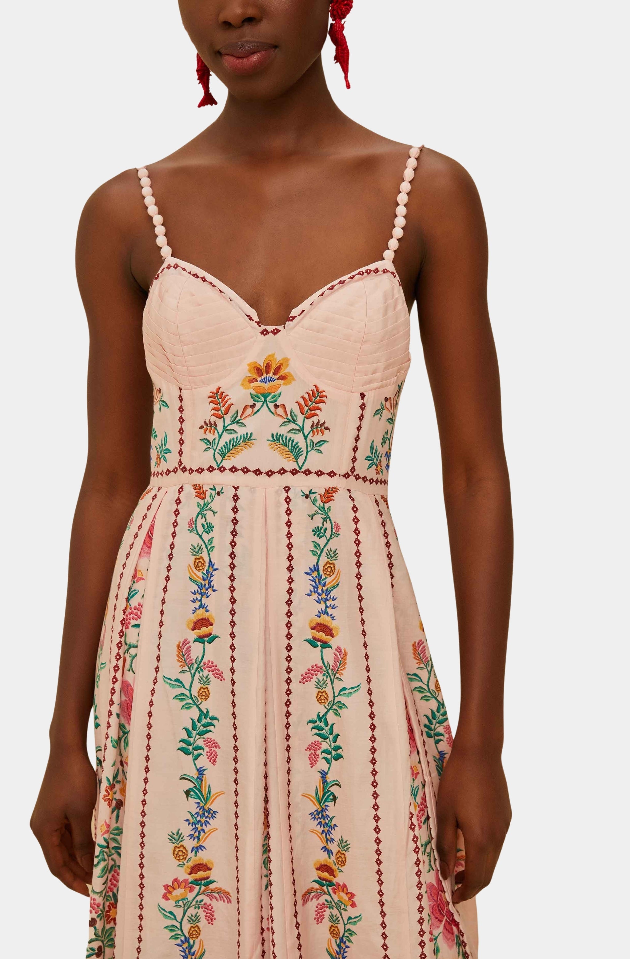 Delicate Forest Pink Maxi Dress
