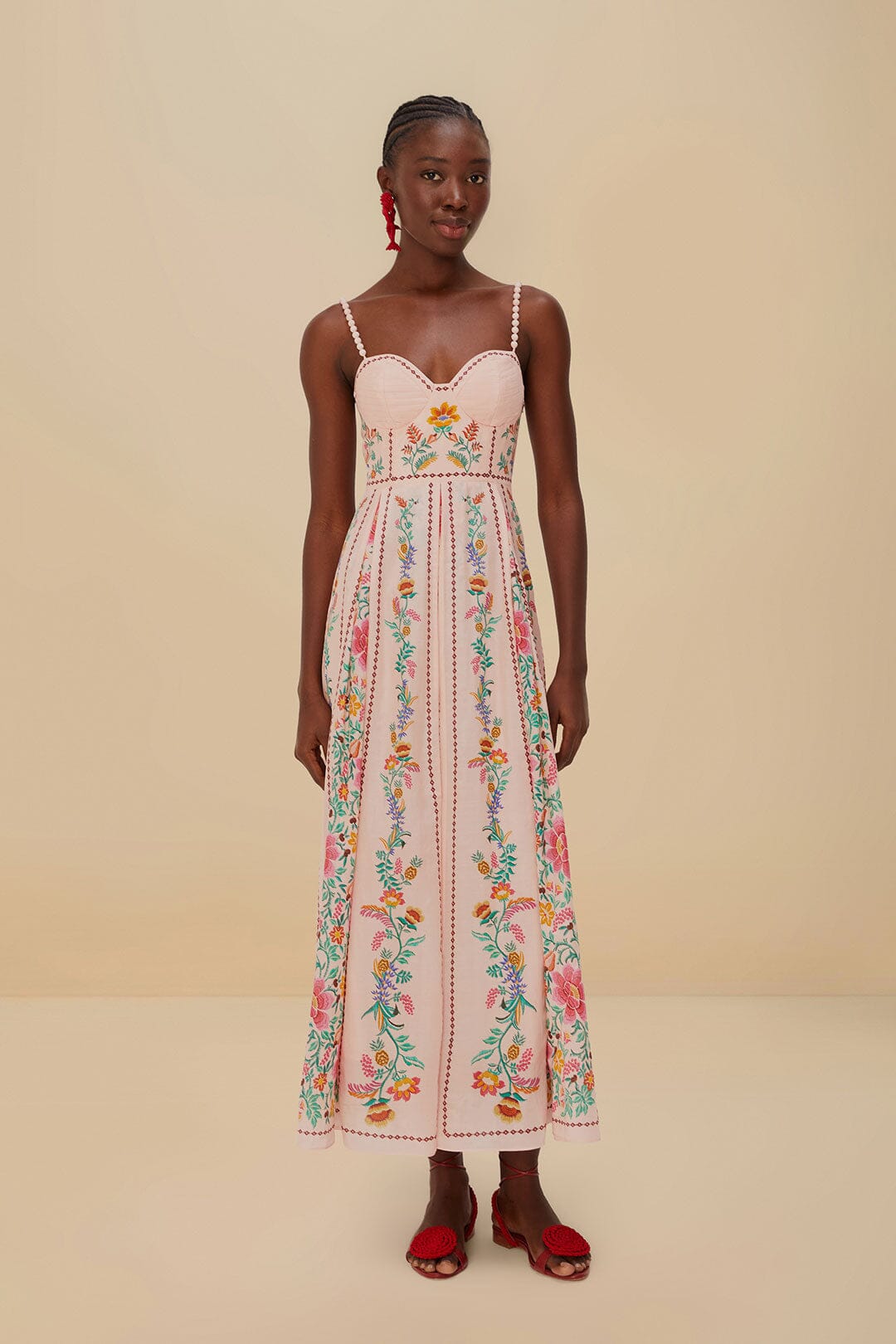 Delicate Forest Pink Maxi Dress