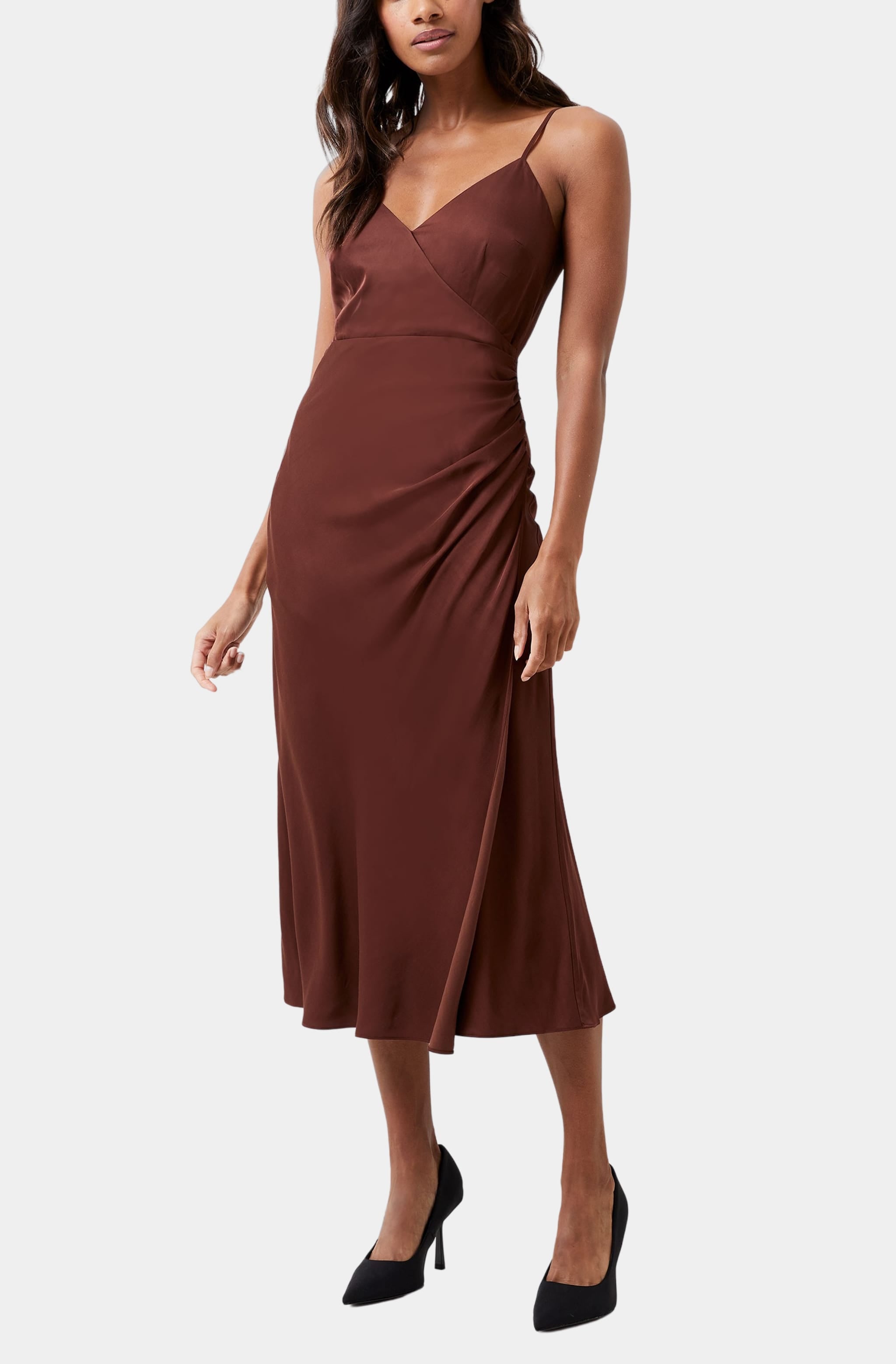 ennis satin dress Ennis Satin Lace Dress Dresses In Navy