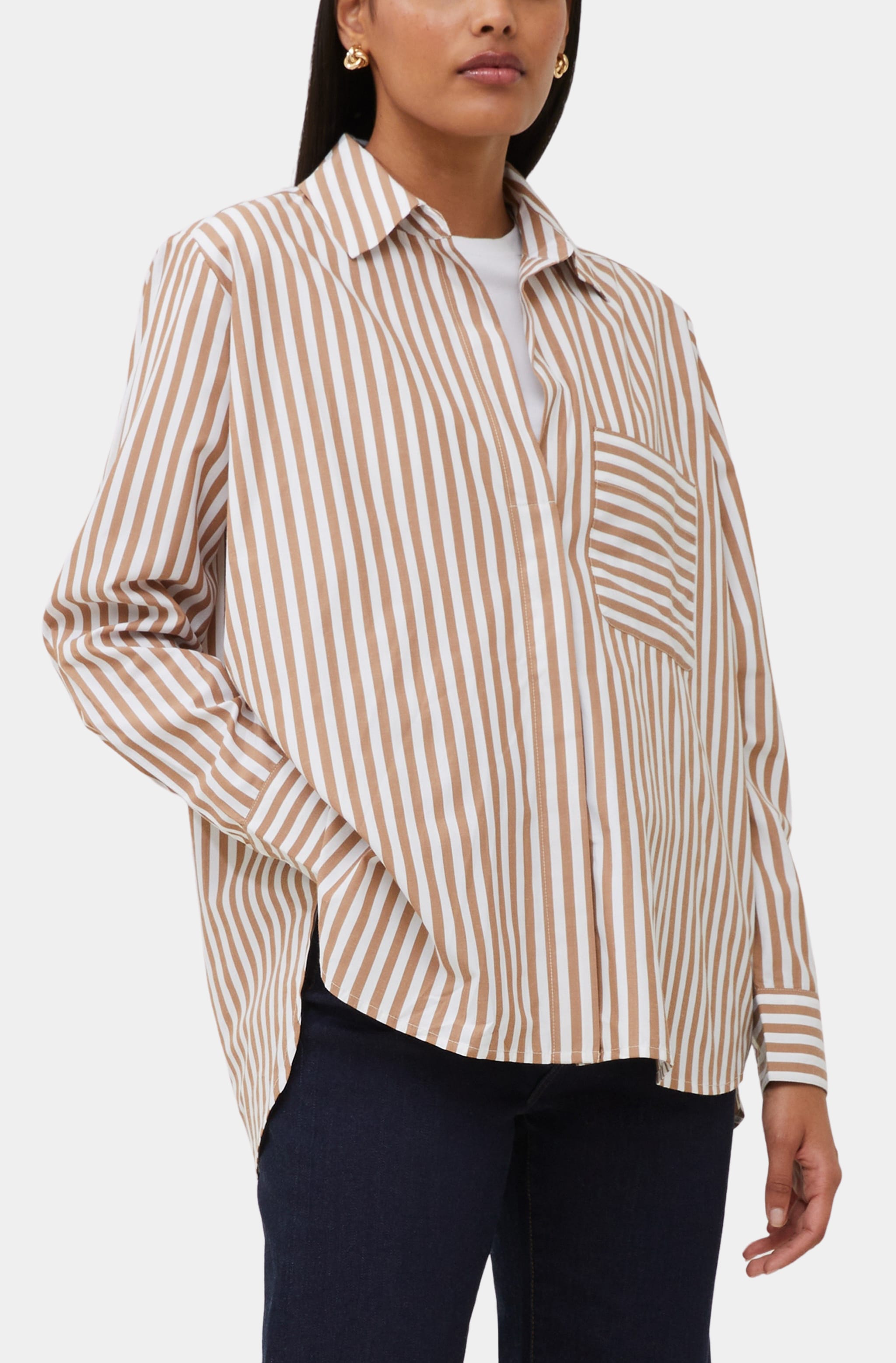 Thick Stripe Relaxed Pop Over
