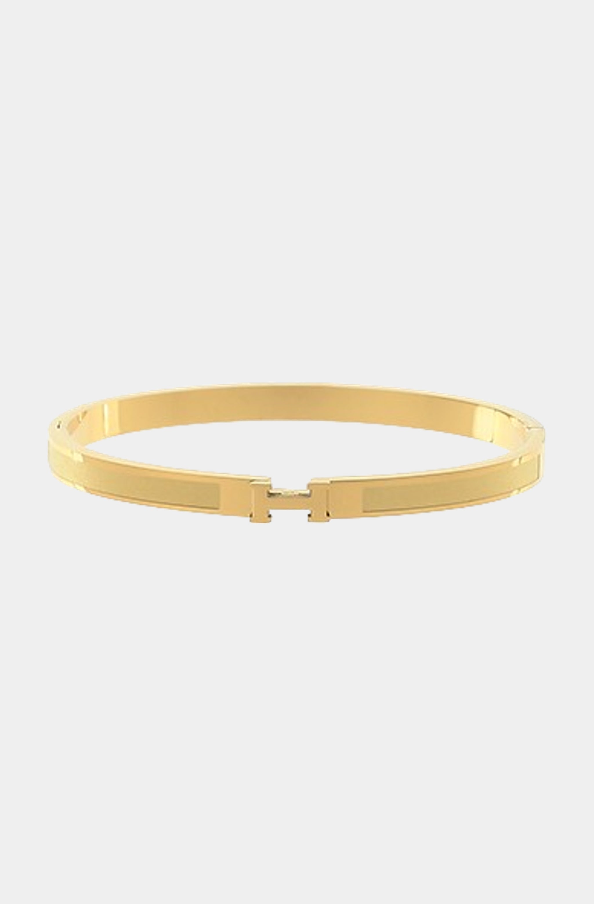 Ana Textured Initial Bangle Bracelet
