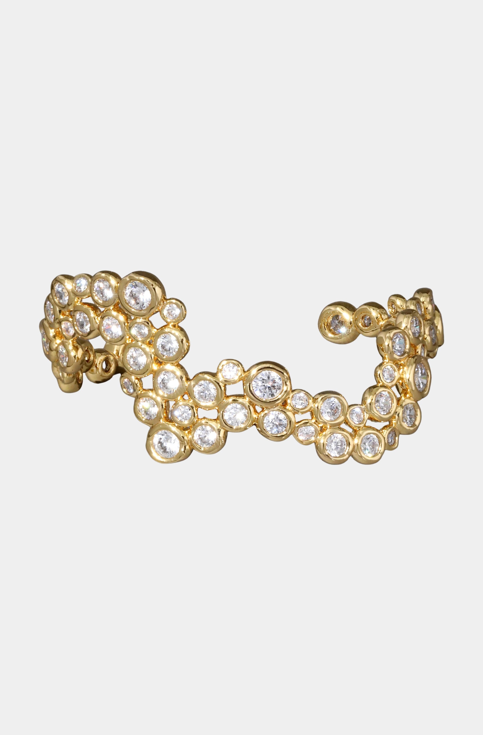 Asterales Gold Wave Cuff Bracelet