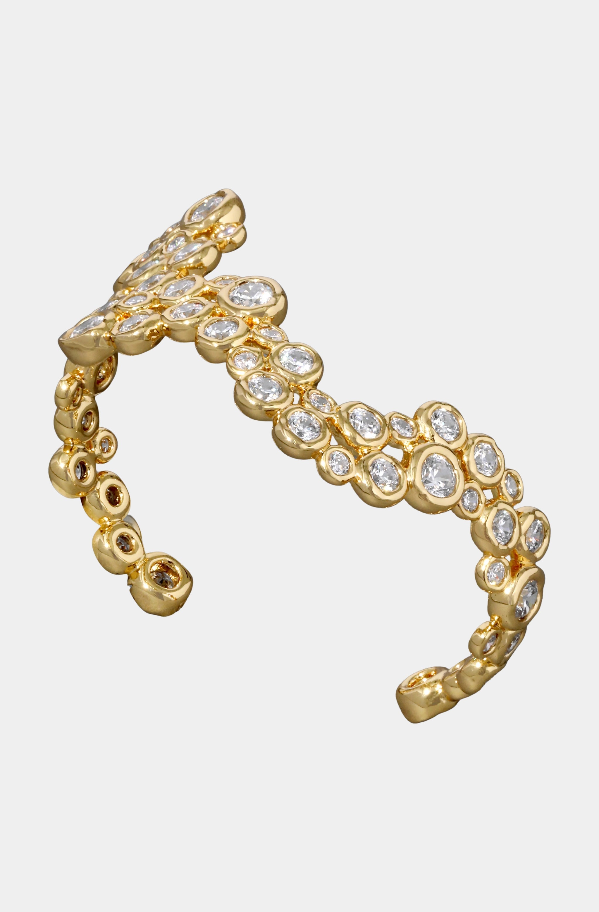 Asterales Gold Wave Cuff Bracelet