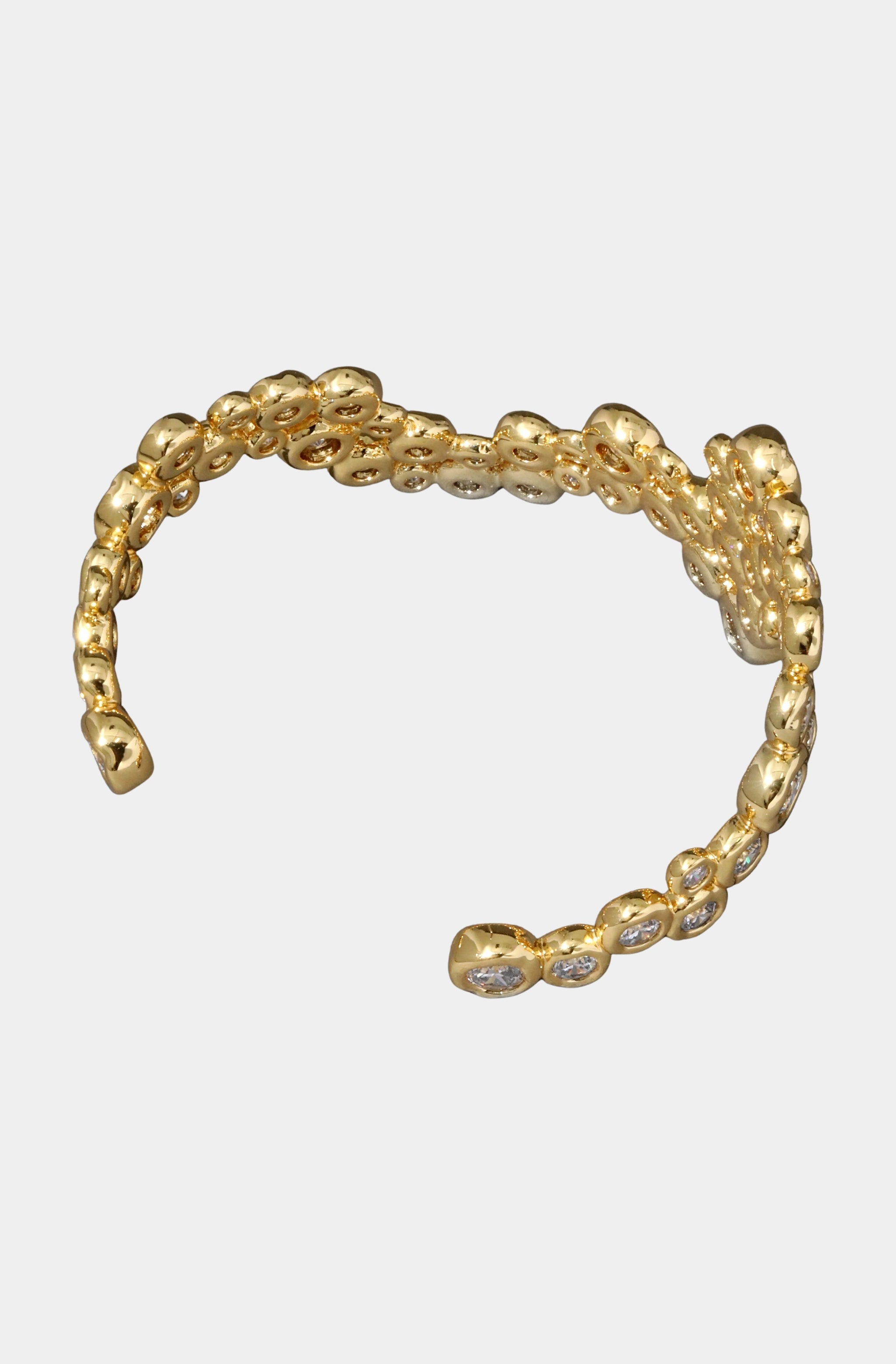 Asterales Gold Wave Cuff Bracelet