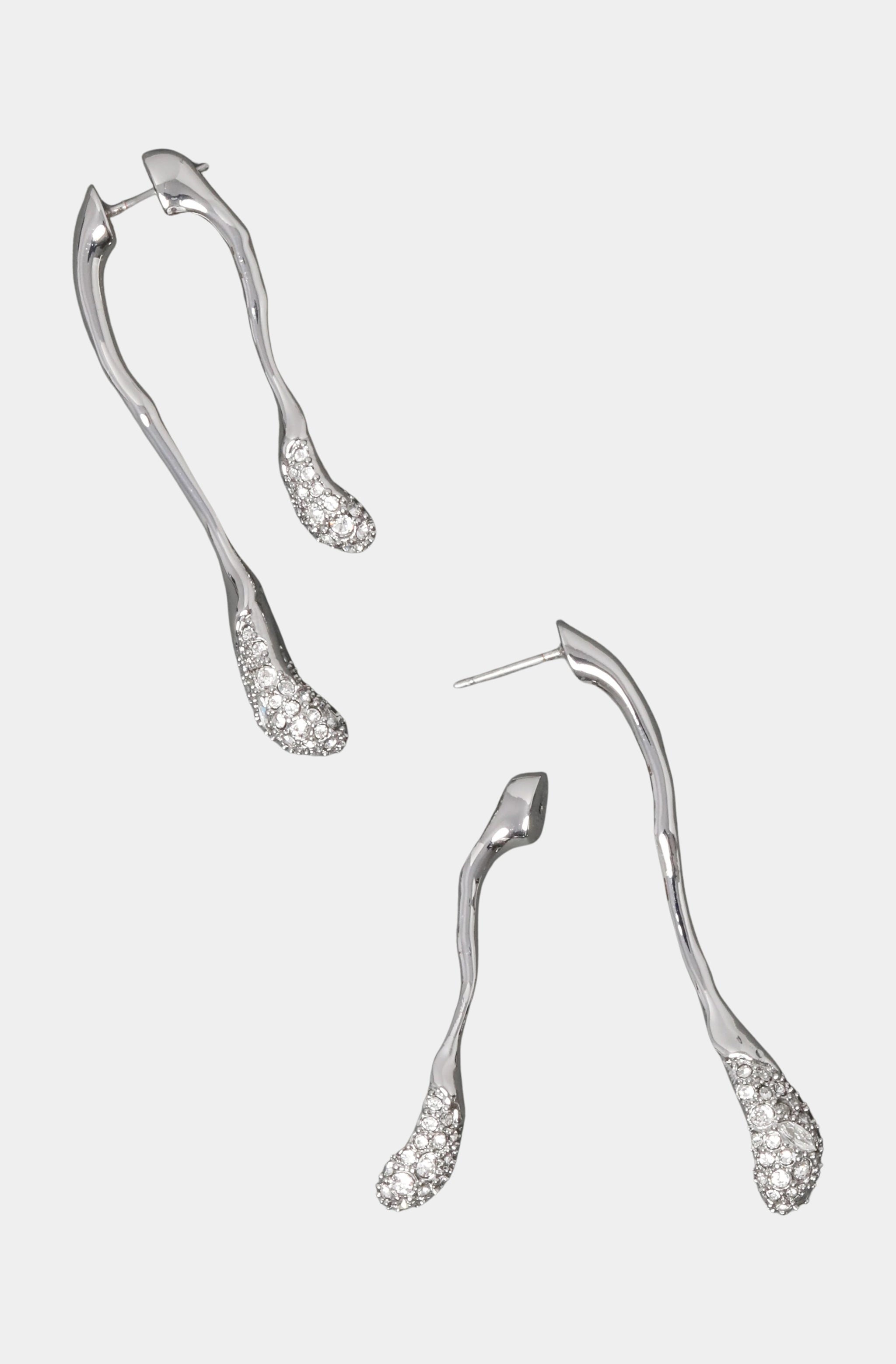 Solanales Crystal Front Back Double Drop Earring