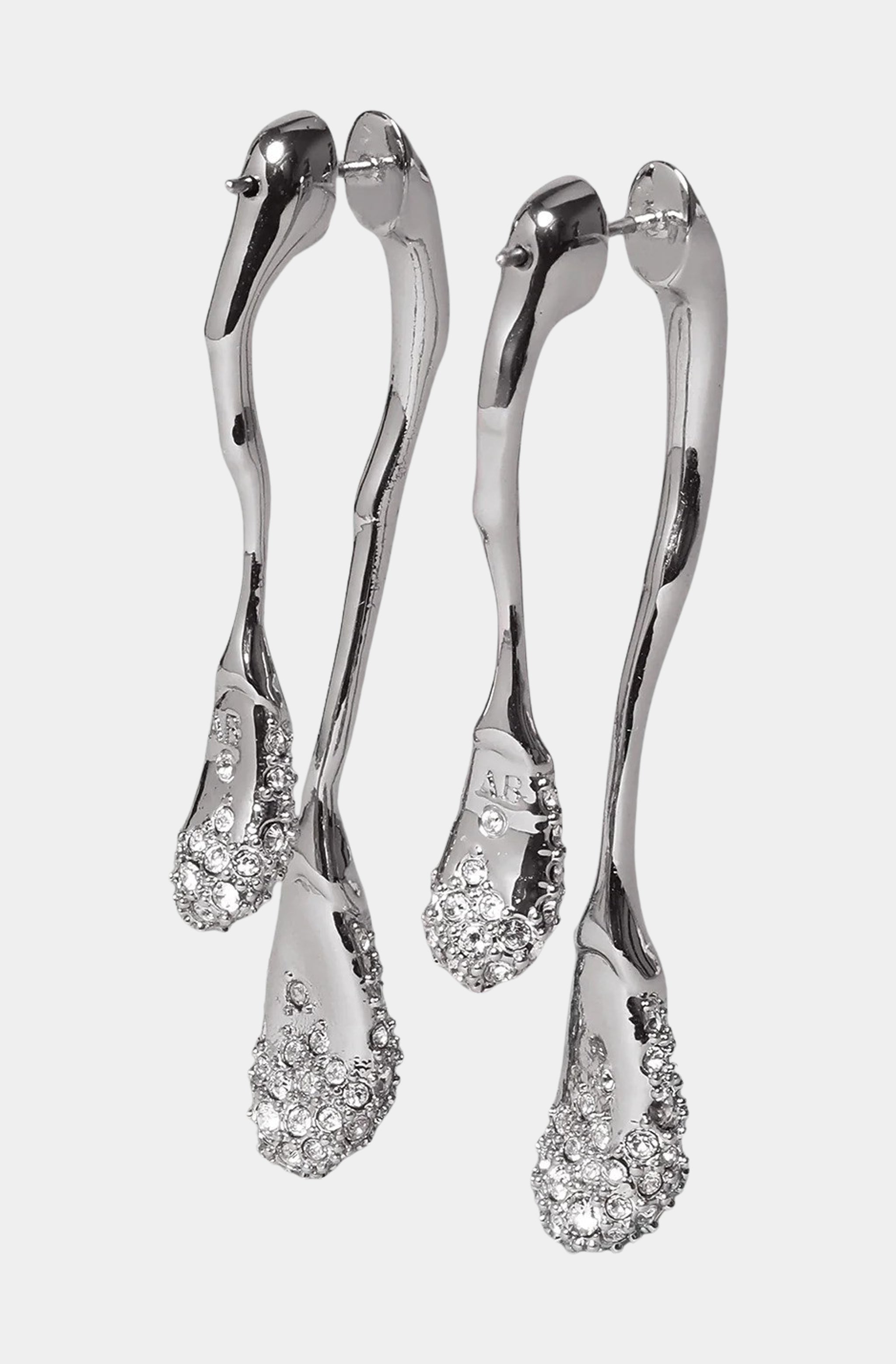 Solanales Crystal Front Back Double Drop Earring