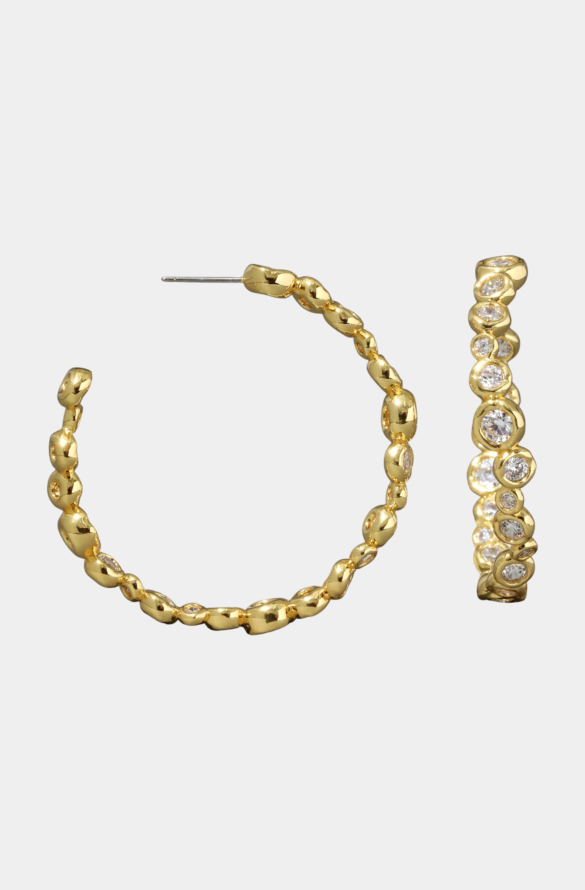 Asterales Gold Large Hoop Earring
