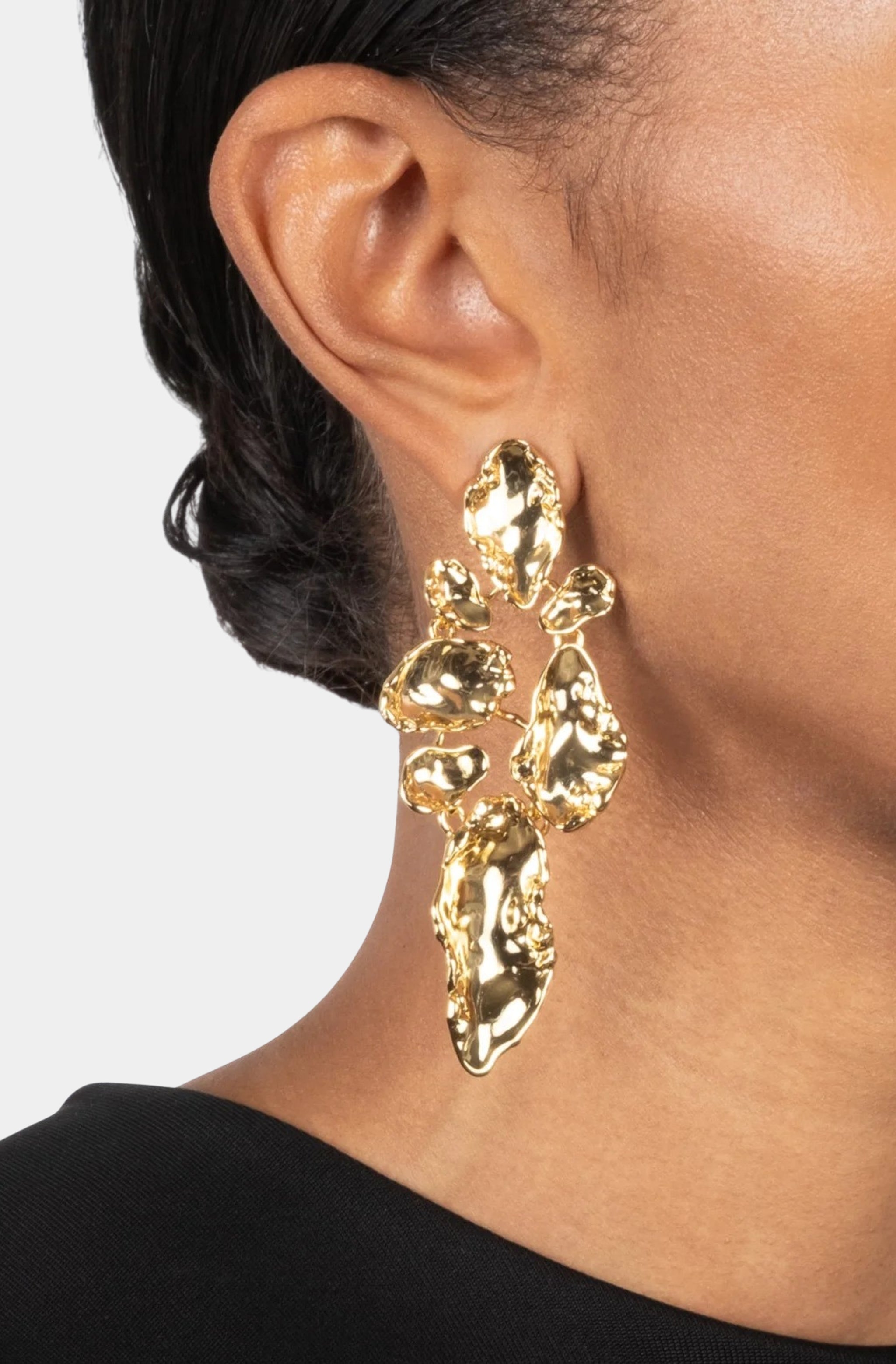 Brut Gold Mosaic Earring