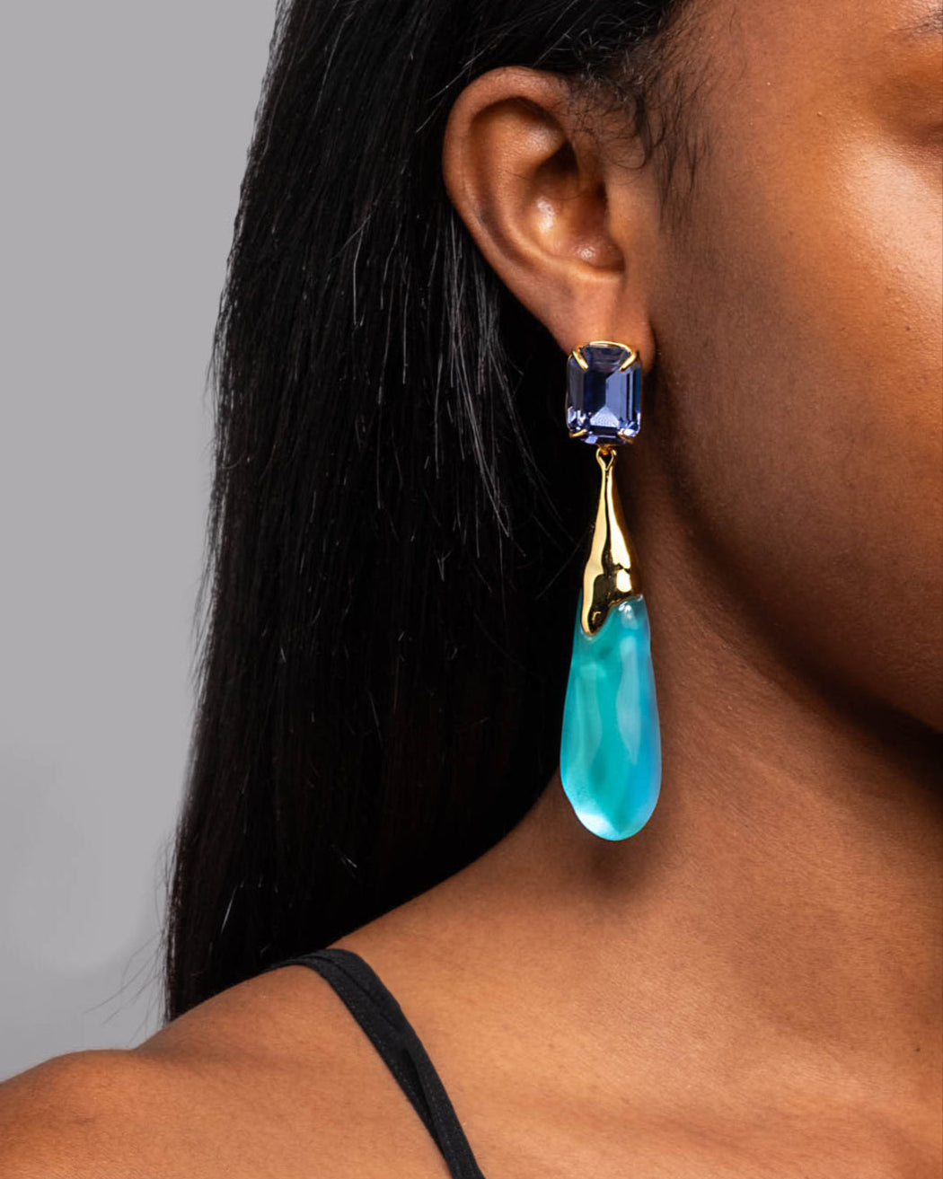 Bonbon Crystal Large Teardrop Earring
