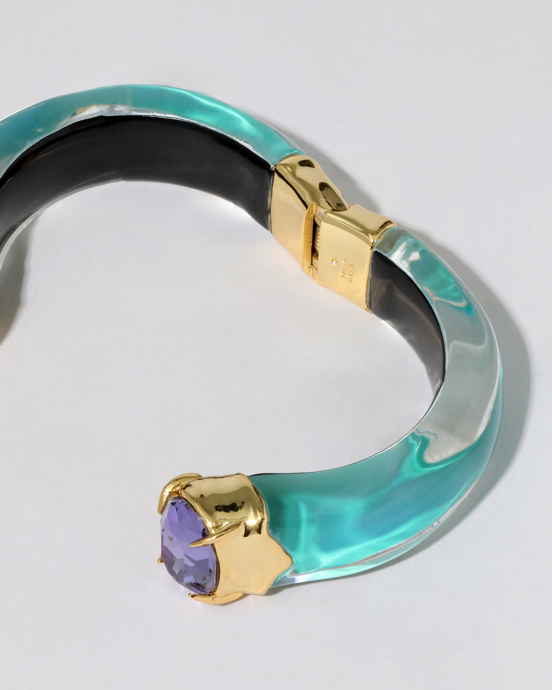 Bonbon Crystal Lucite Hinge Bracelet