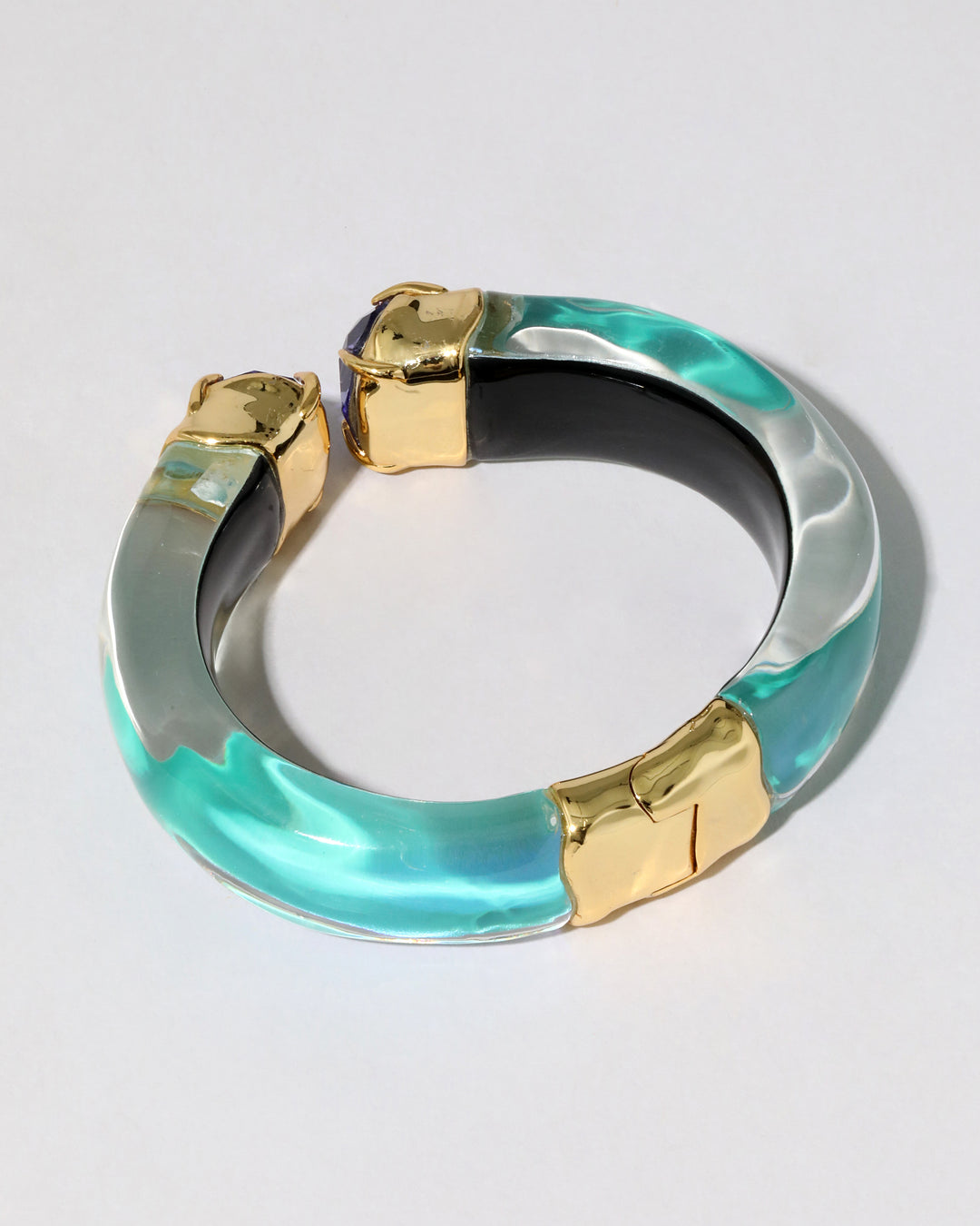 Bonbon Crystal Lucite Hinge Bracelet