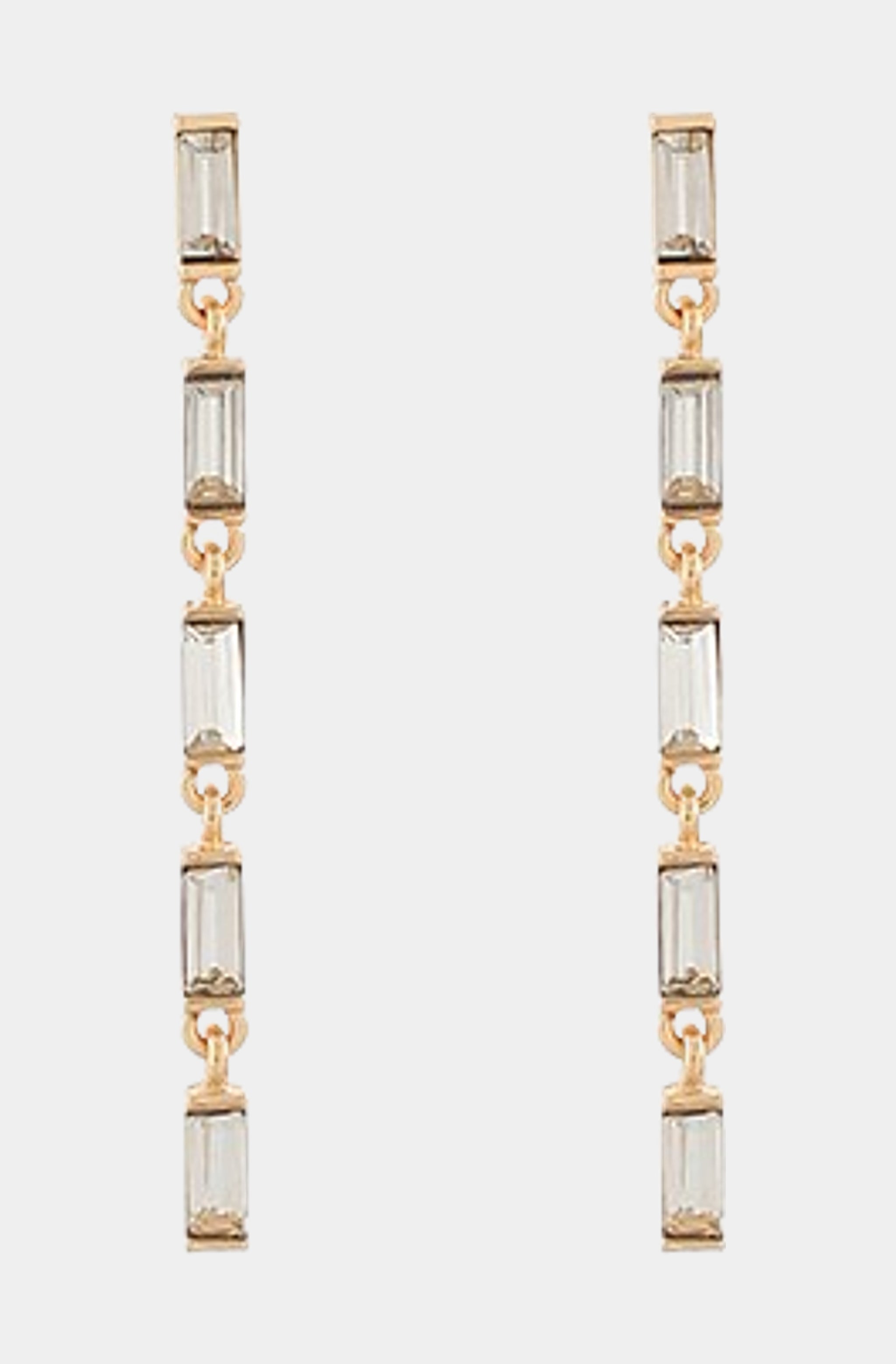 Iris Glass Bead Linear Drop Earrings