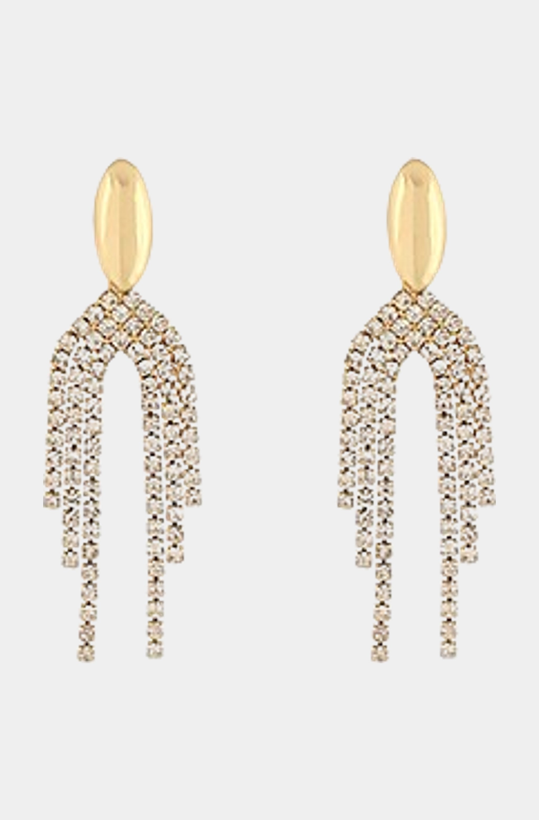 Kira Oval & Fringe Earrings