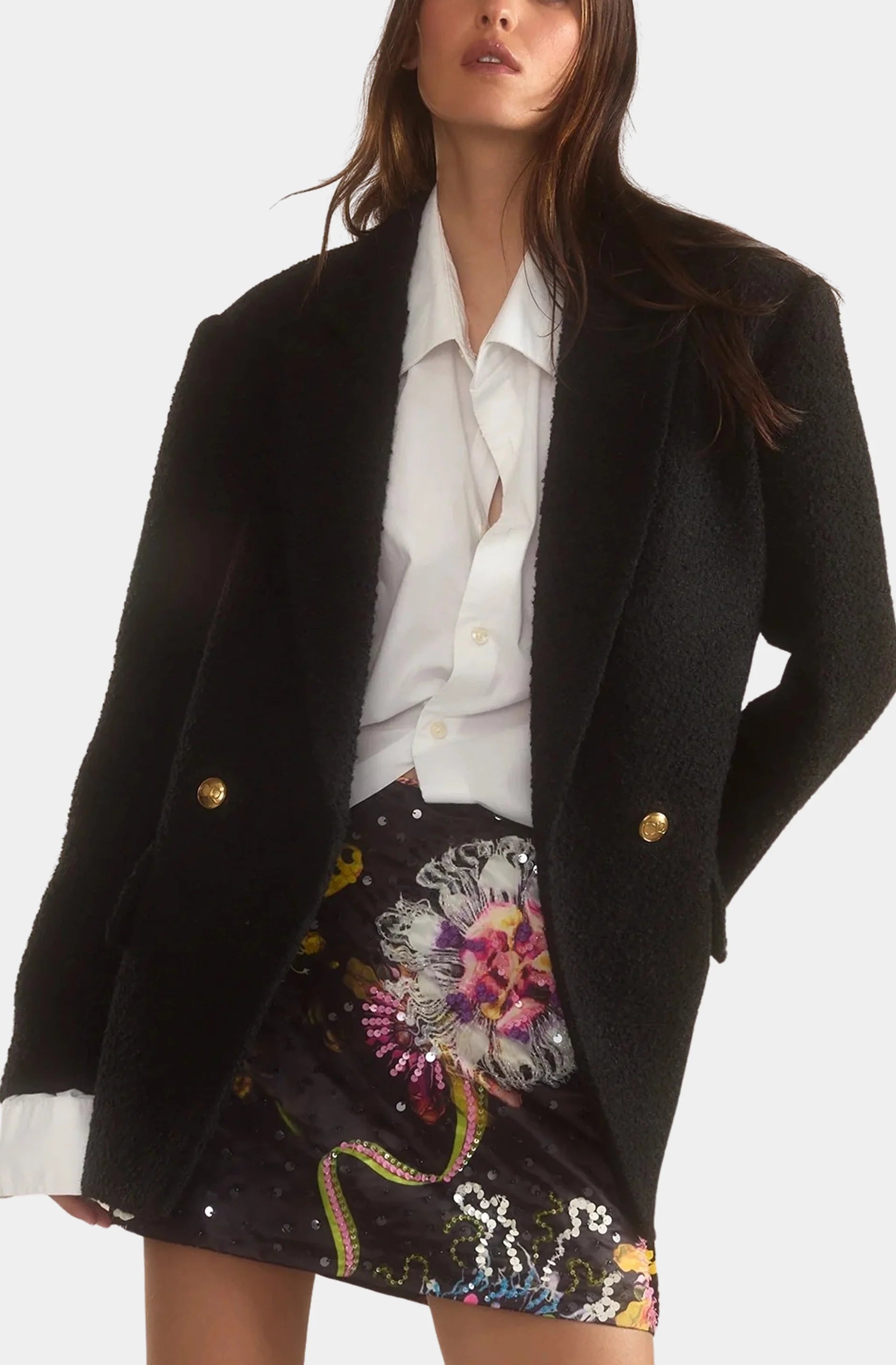 Embellished Satin Skirt