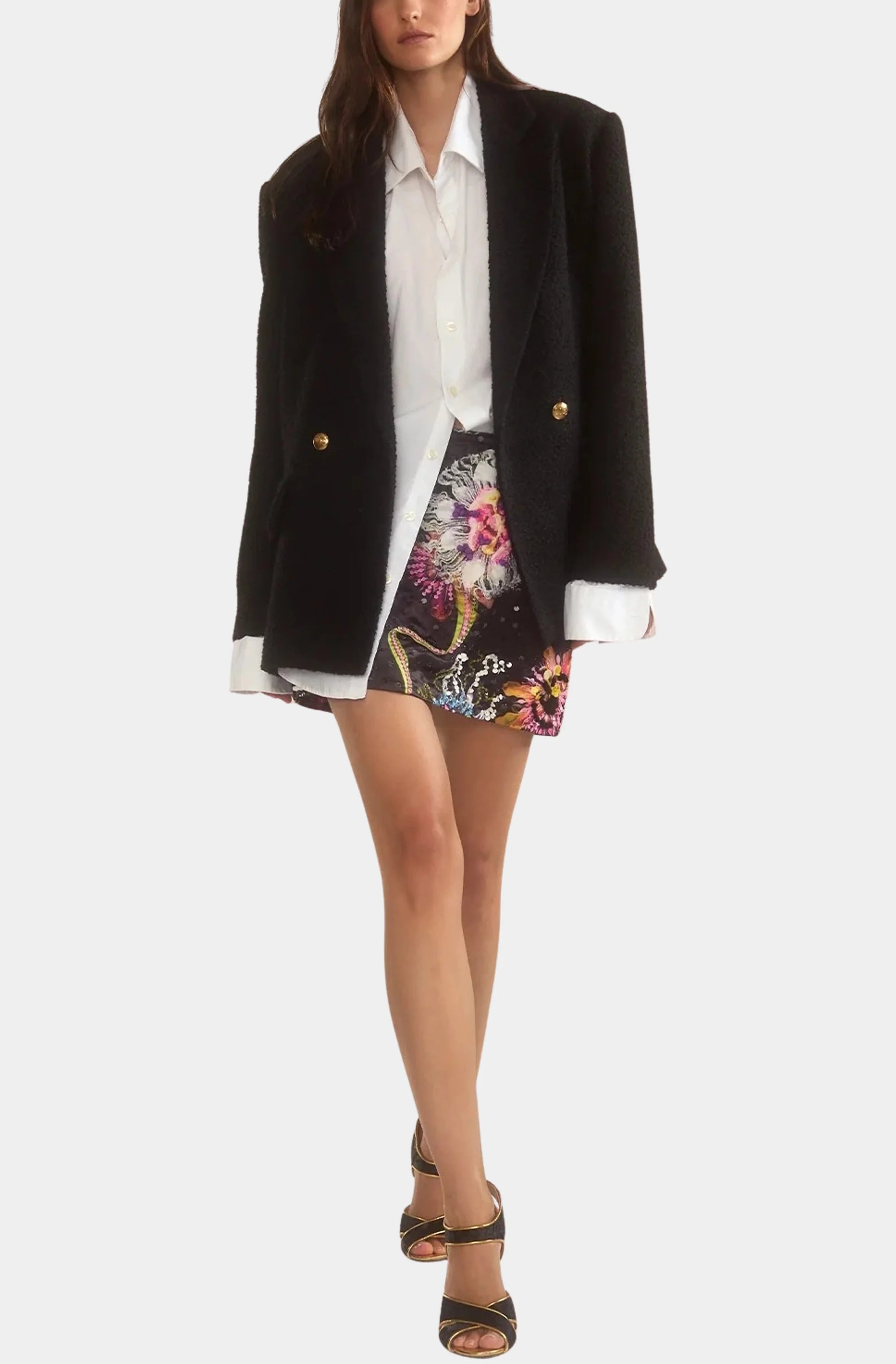 Embellished Satin Skirt