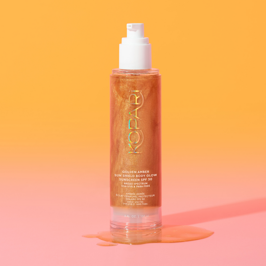 GOLDEN AMBER SUN SHIELD BODY GLOW SUNSCREEN SPF 30