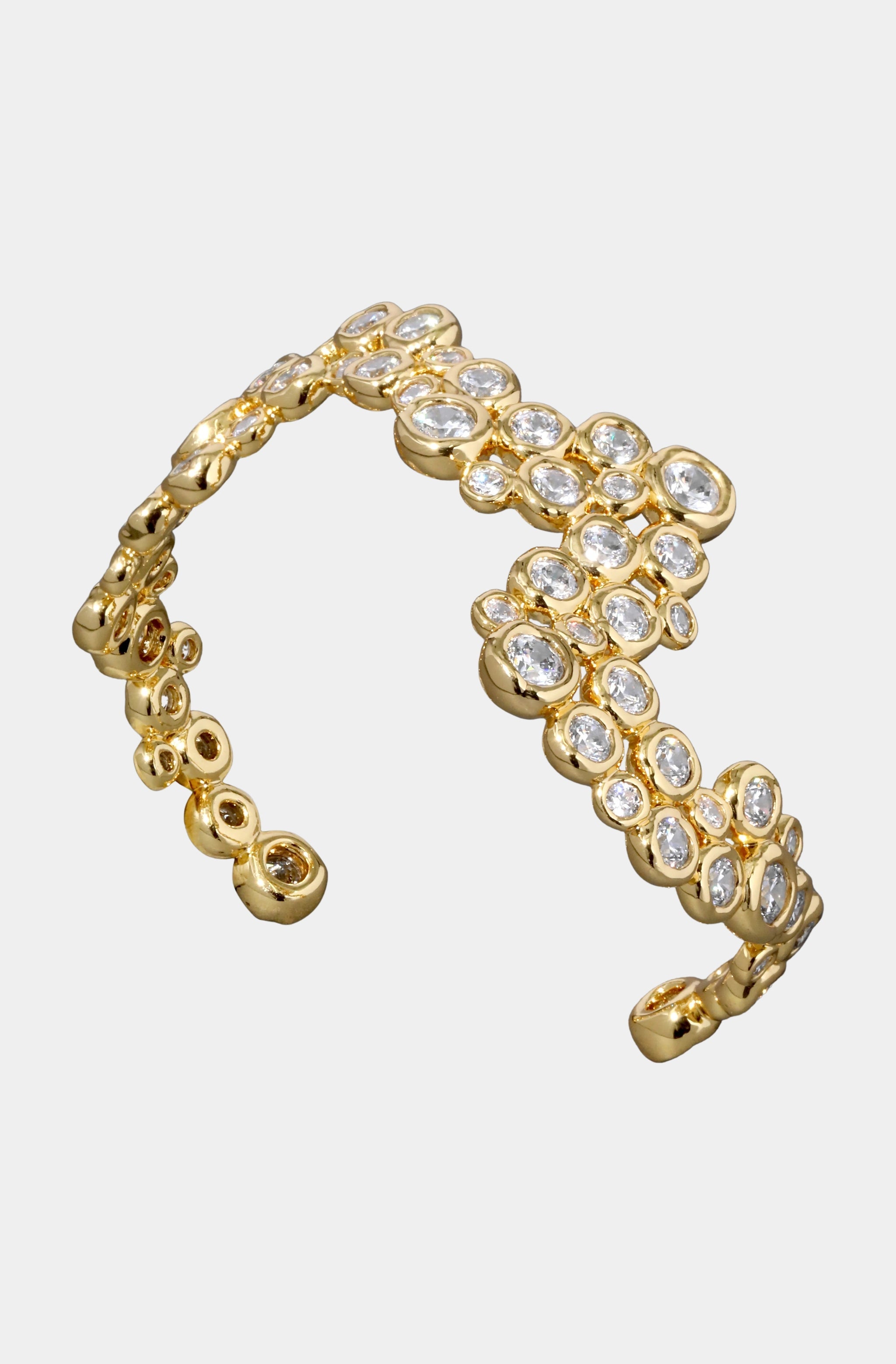 Asterales Gold Wave Cuff Bracelet