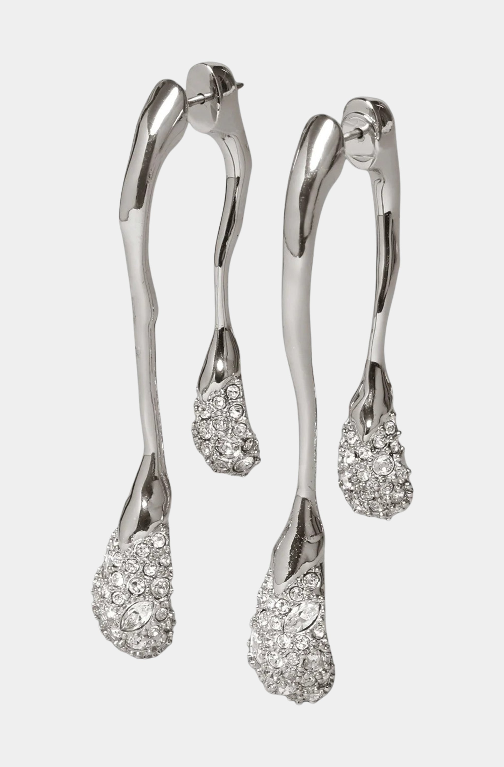 Solanales Crystal Front Back Double Drop Earring