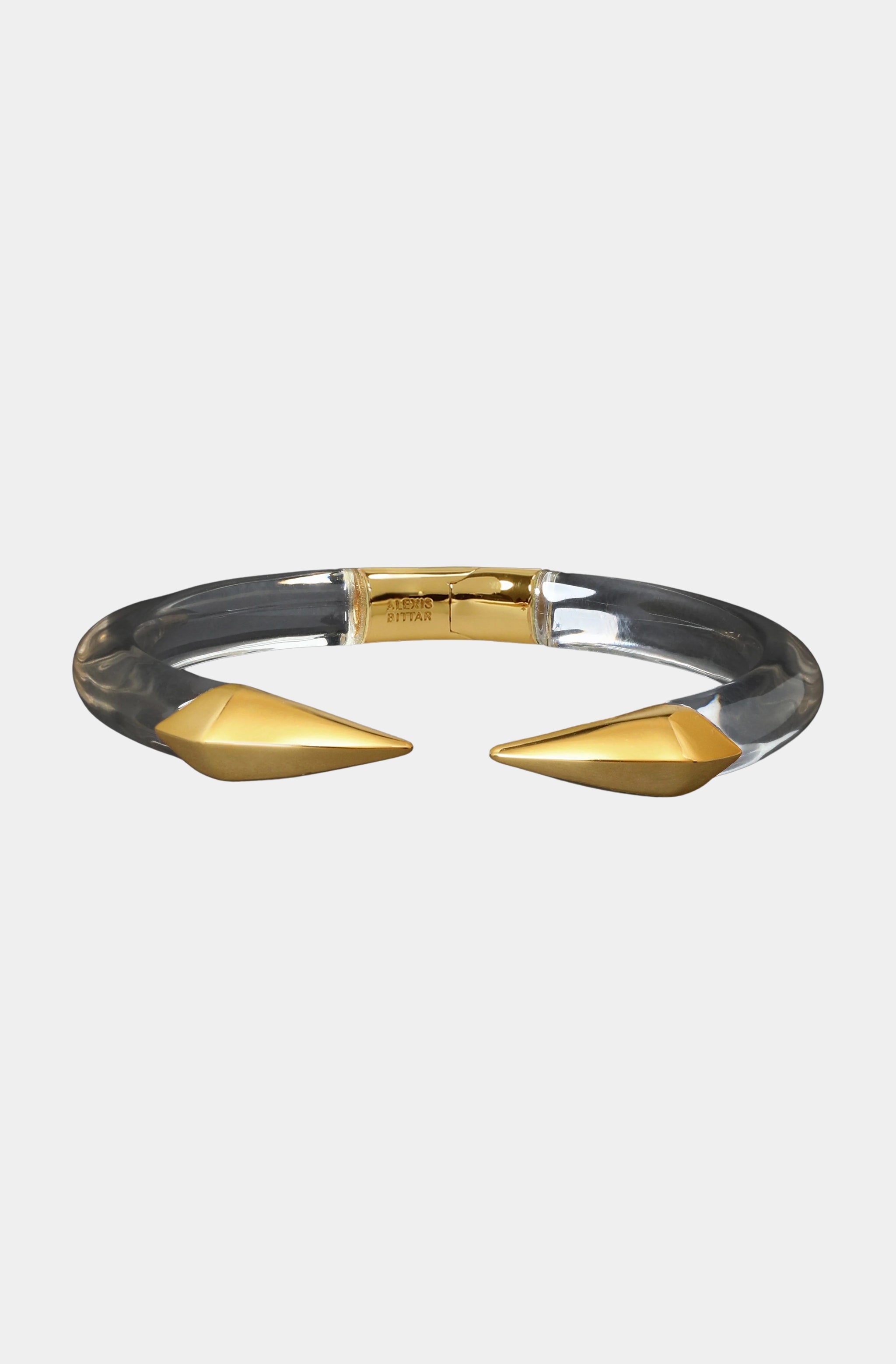 Mirrored Pyramid Lucite Brake Hinge Bracelet