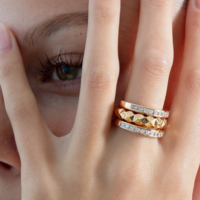 Petite Gold Deco Ring