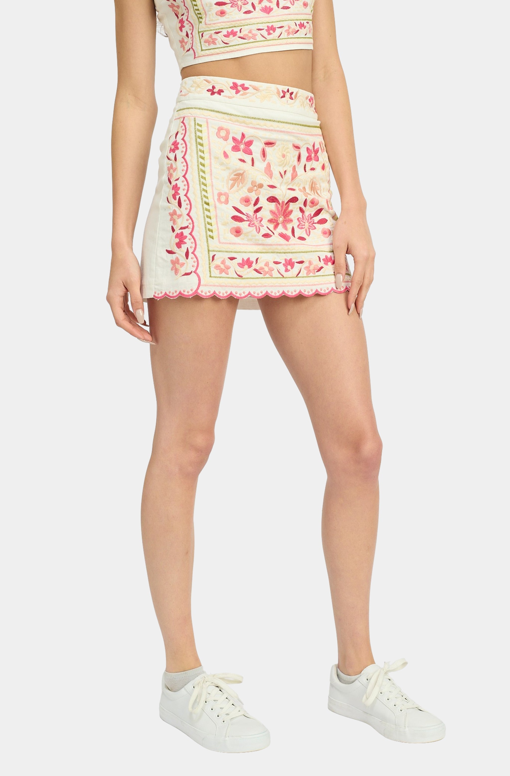 Nico Embroidered Mini Skirt