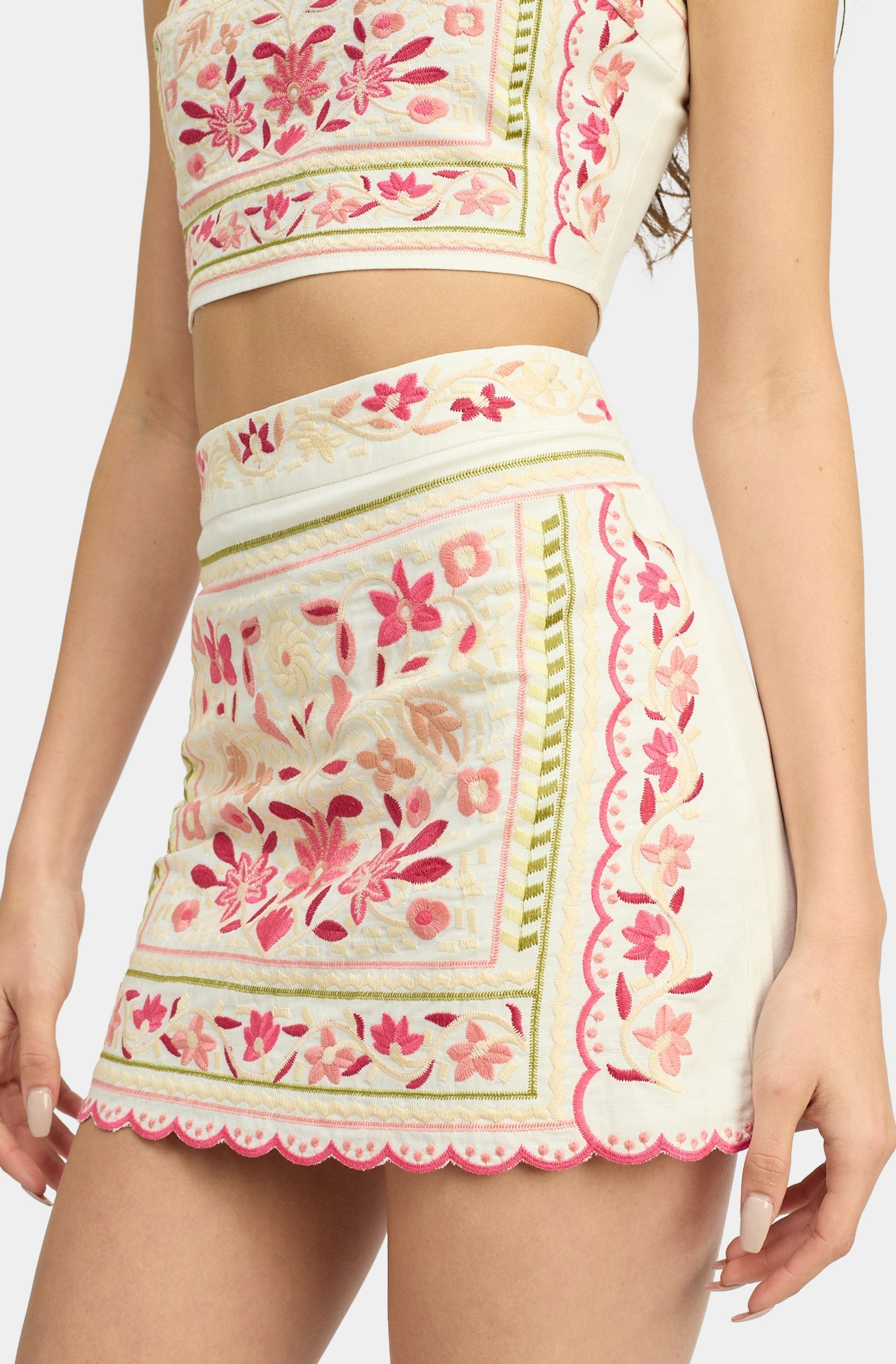 Nico Embroidered Mini Skirt