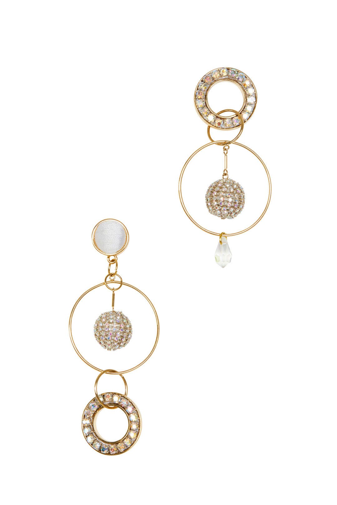 Mika Mismatched Crystal Earrings