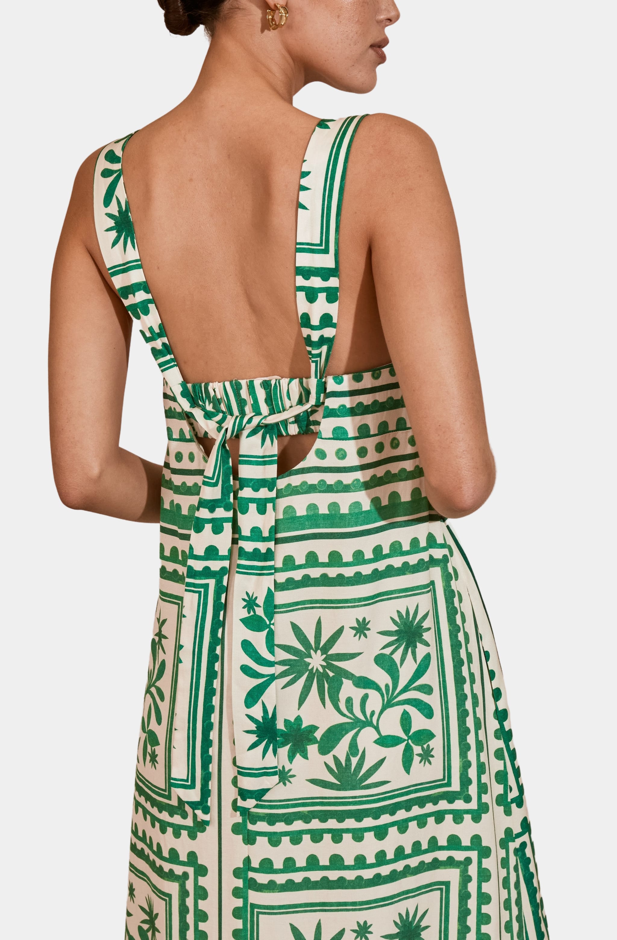 mon renn green dress Midsummer Palm Mini Dress