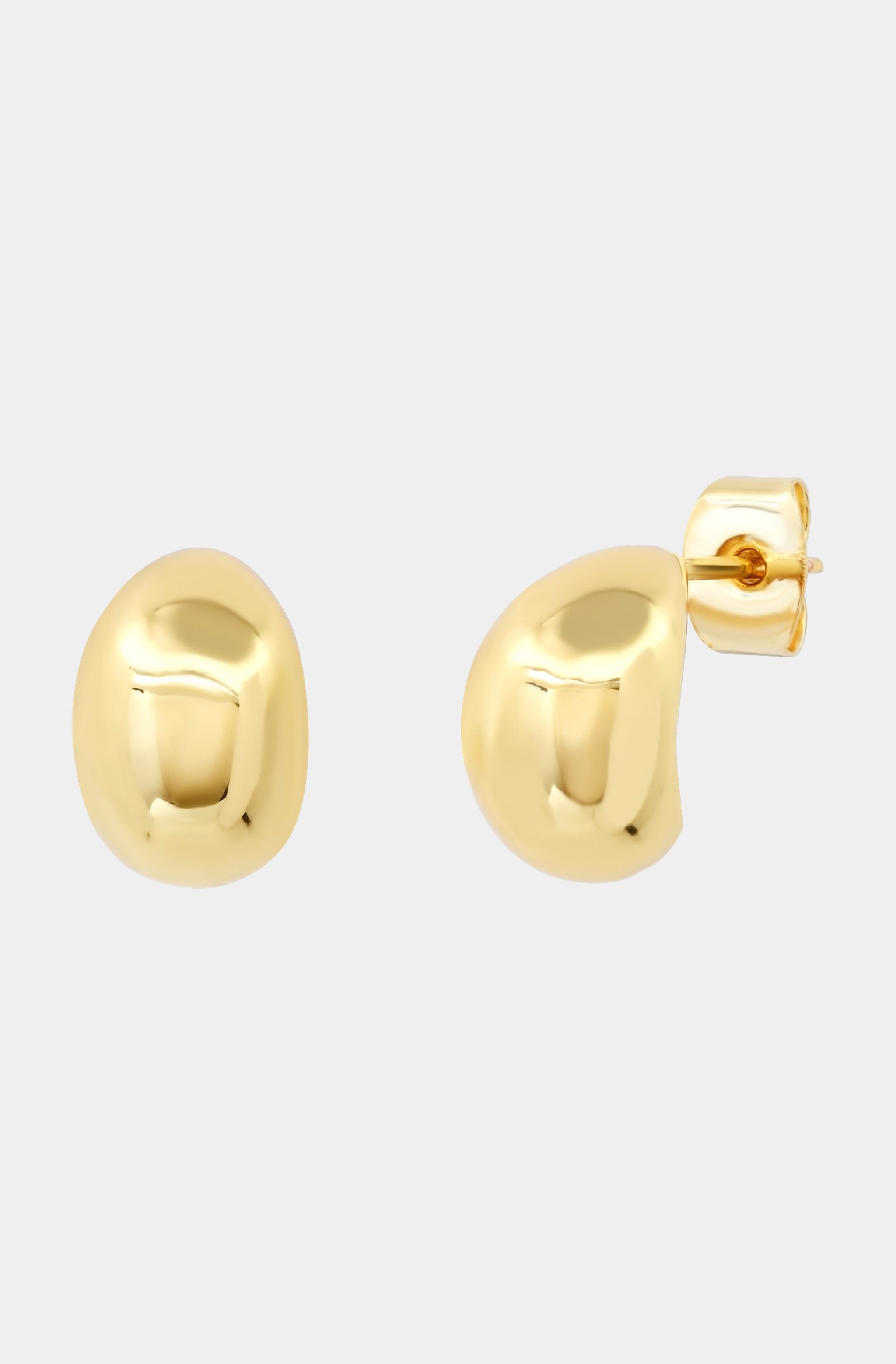Gold Teardrop Curved Huggies