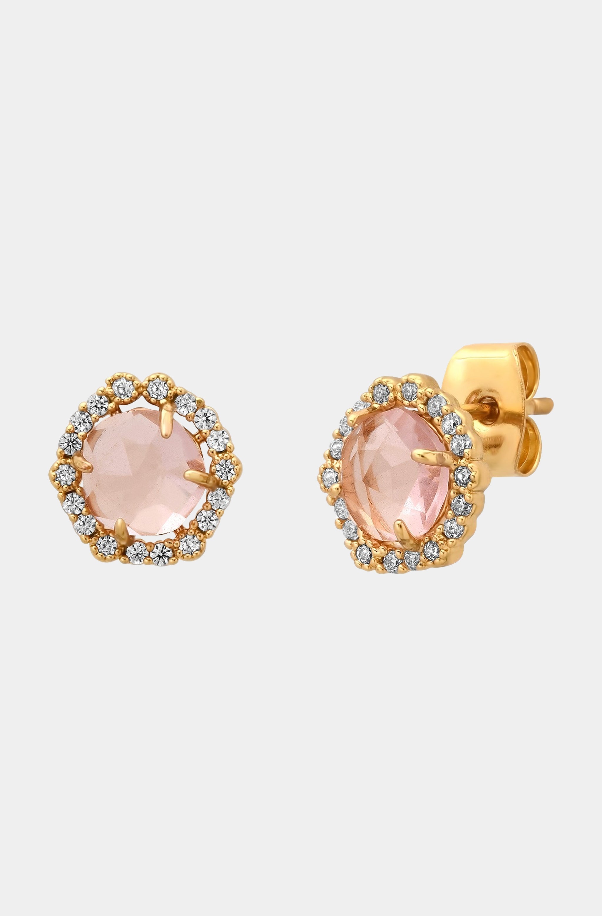 Blush Halo Stud Earrings