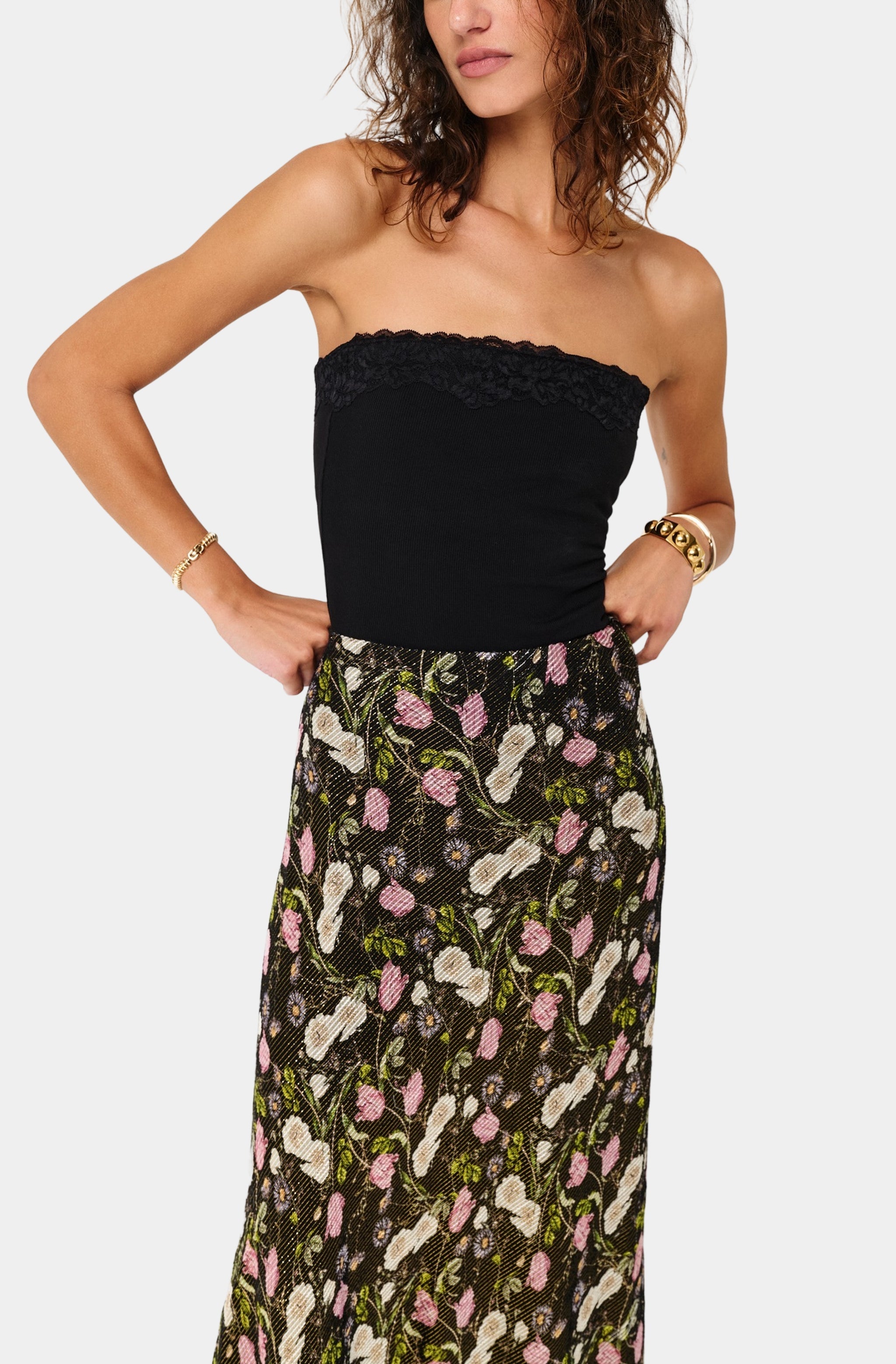 Rama Strapless Rib Knit Camisole
