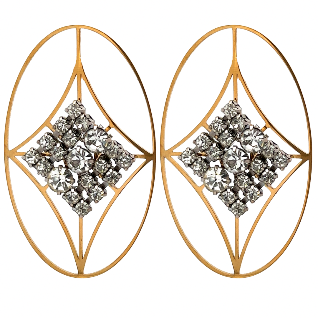 Window To Your Soul Rhinestone Earrings