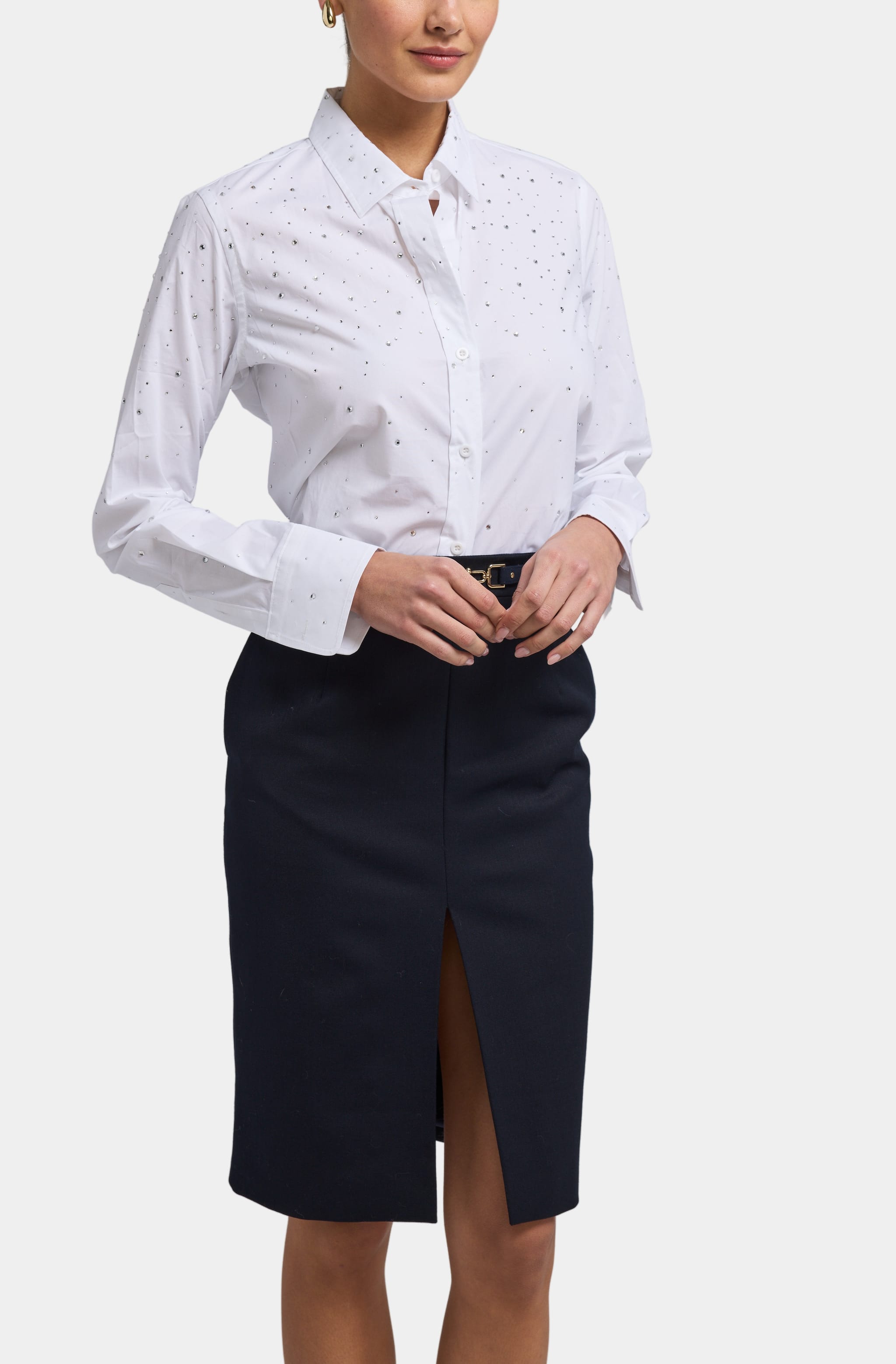 Marcello Crystal Poplin Shirt